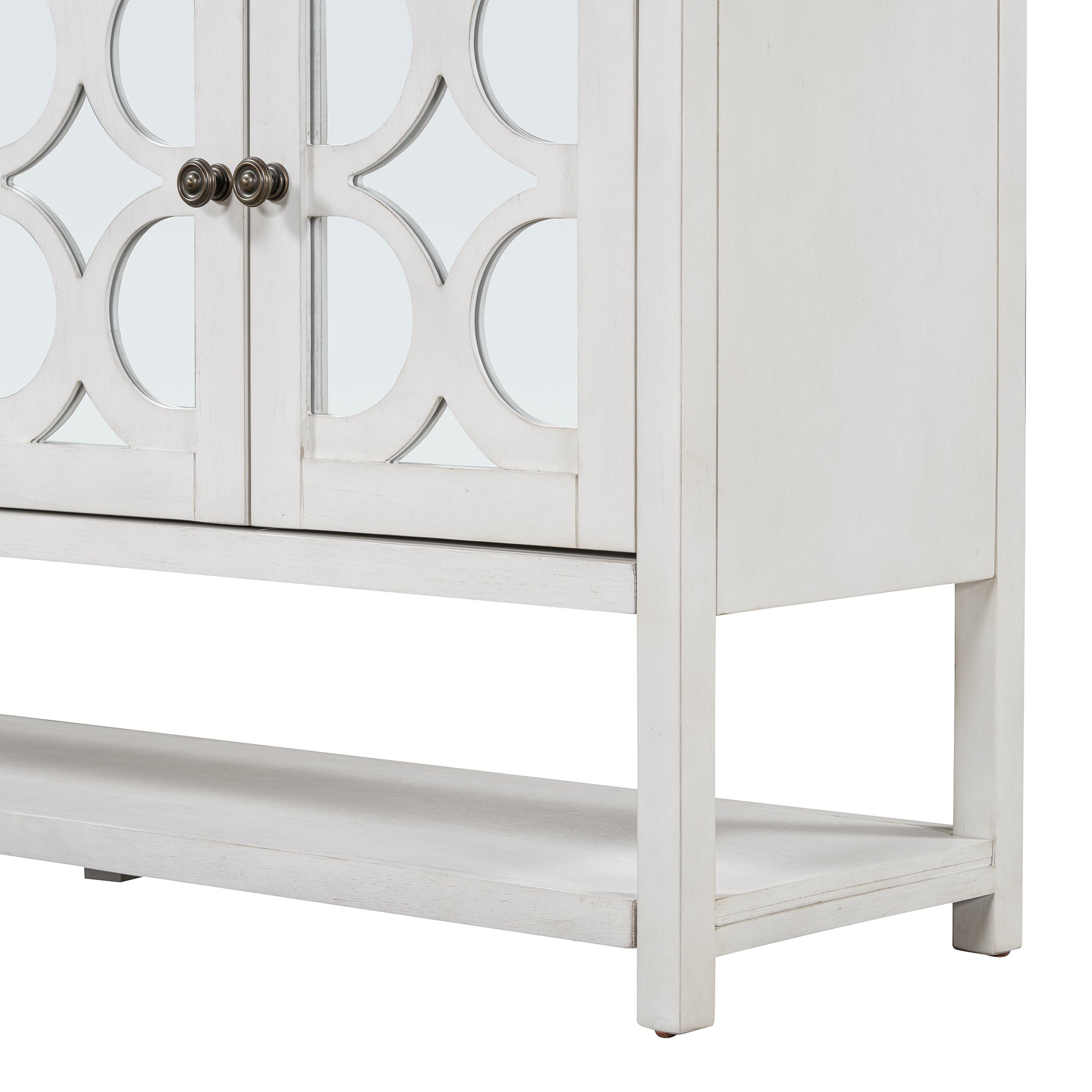 Mirrored Door Console Table