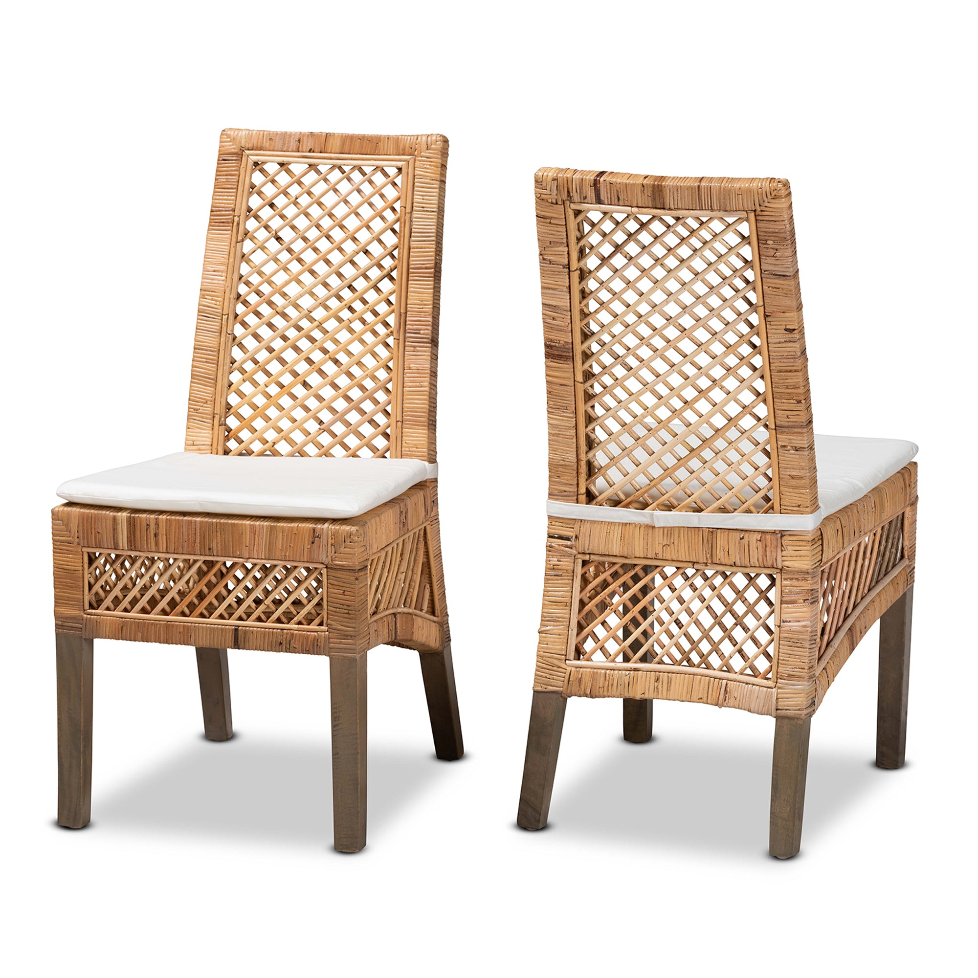 Norene Rattan 2-Piece Dining Chair Set