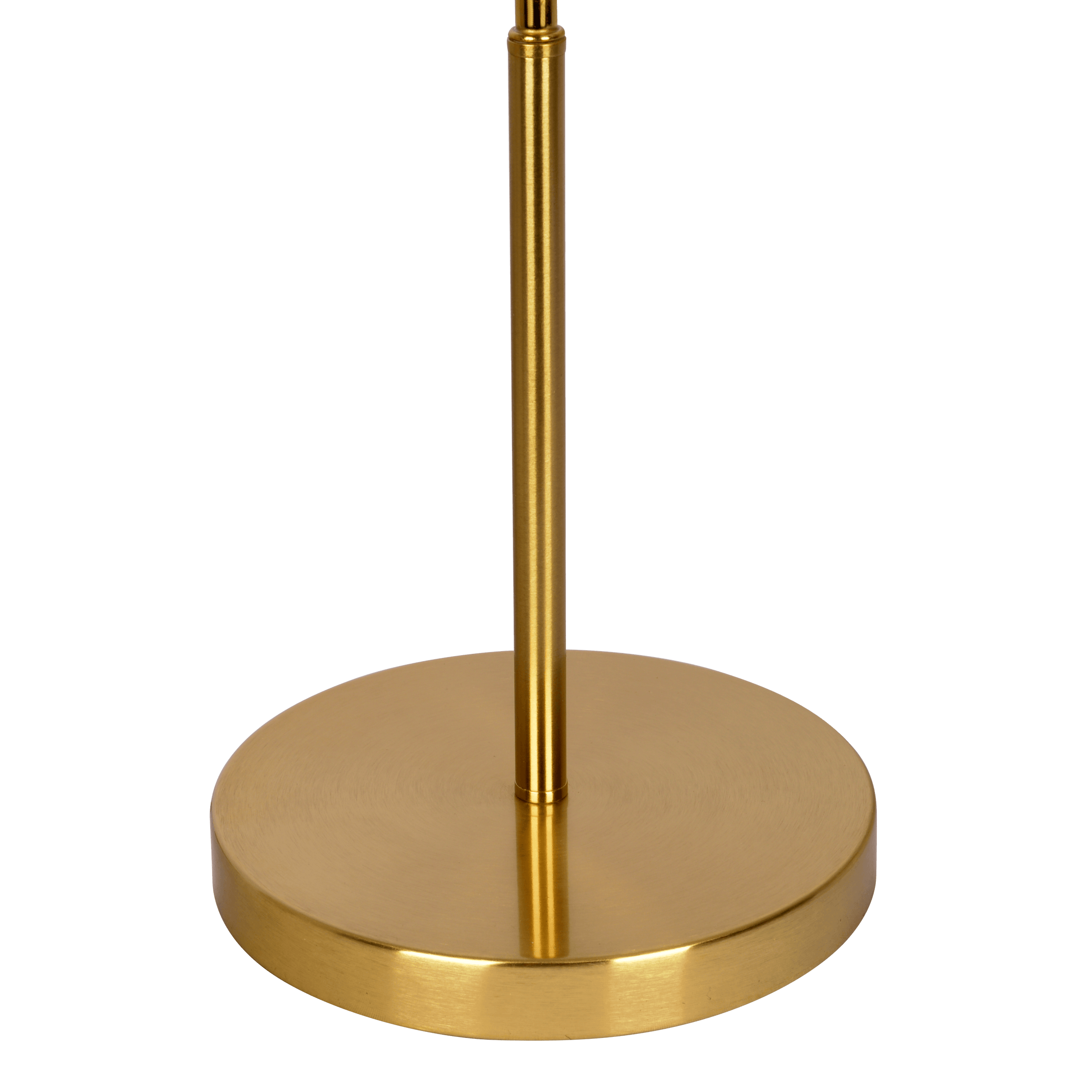 Cheering Brass Ring Base Curved Table Lamp with Triangle Drum Shade
