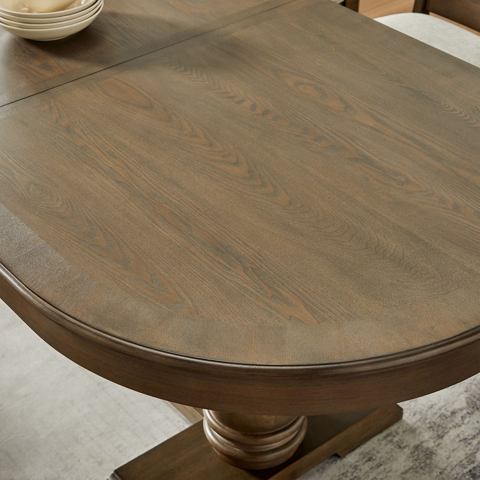 Aquarion Extendable Dining Table with Oval Shaped and Wood Frame