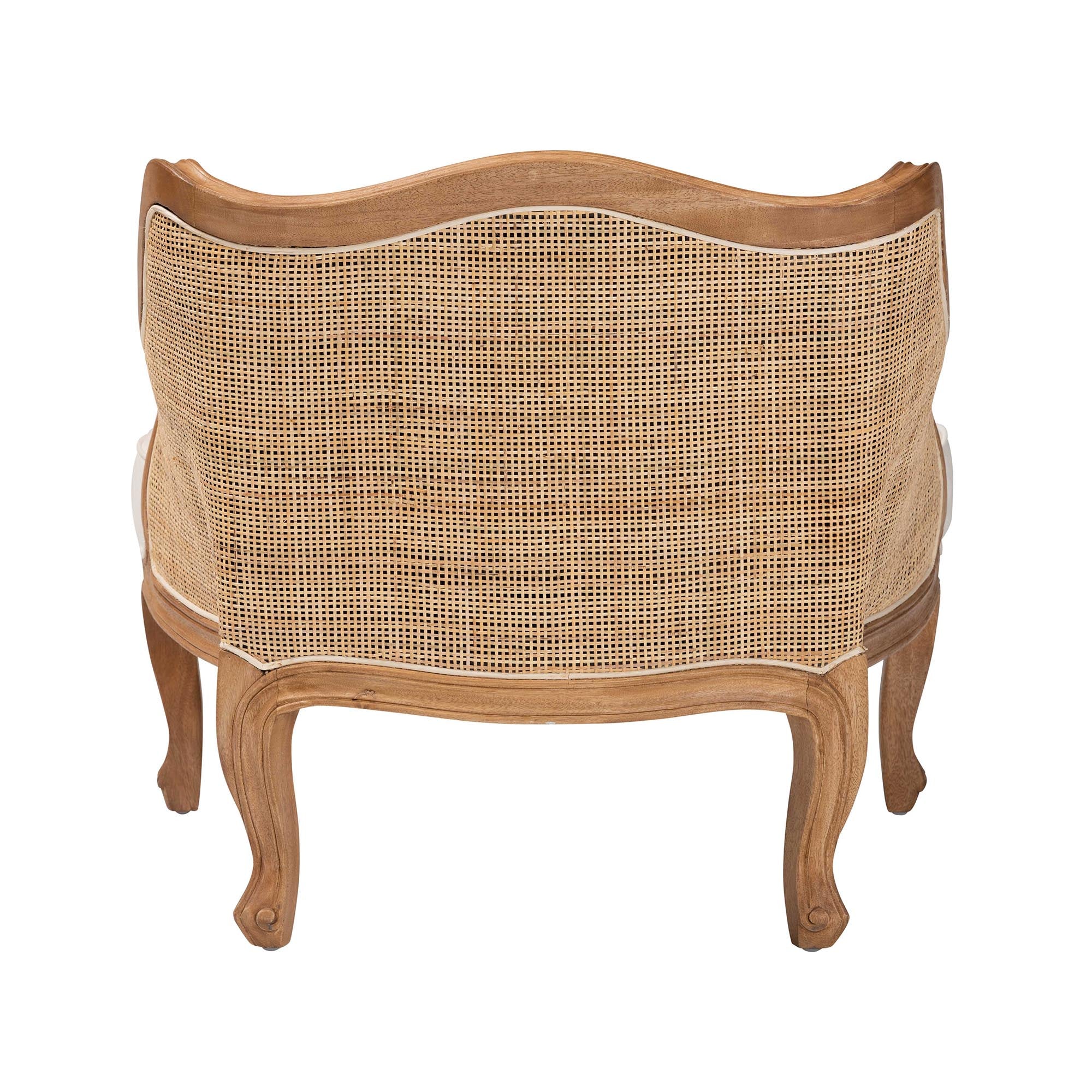Traditional French Honey Oak Finished Low Seat Accent Chair