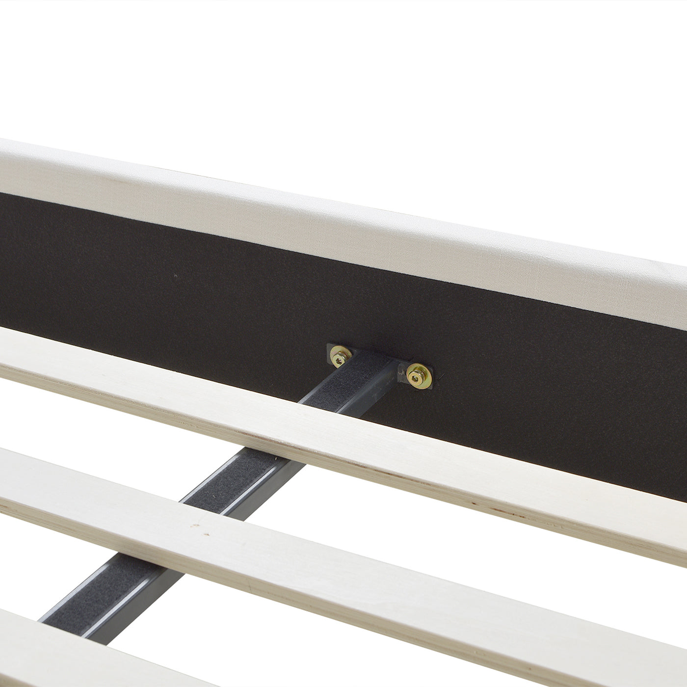 Essencee Upholstered Platform Bed with Wavy Headboard and Wood Legs