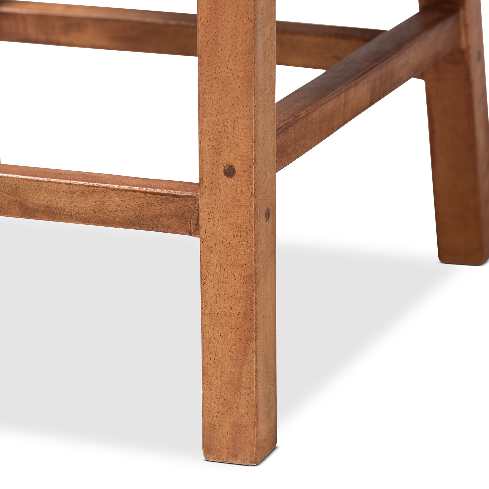 Kerri Mahognay Wood and Rattan Counter Stool
