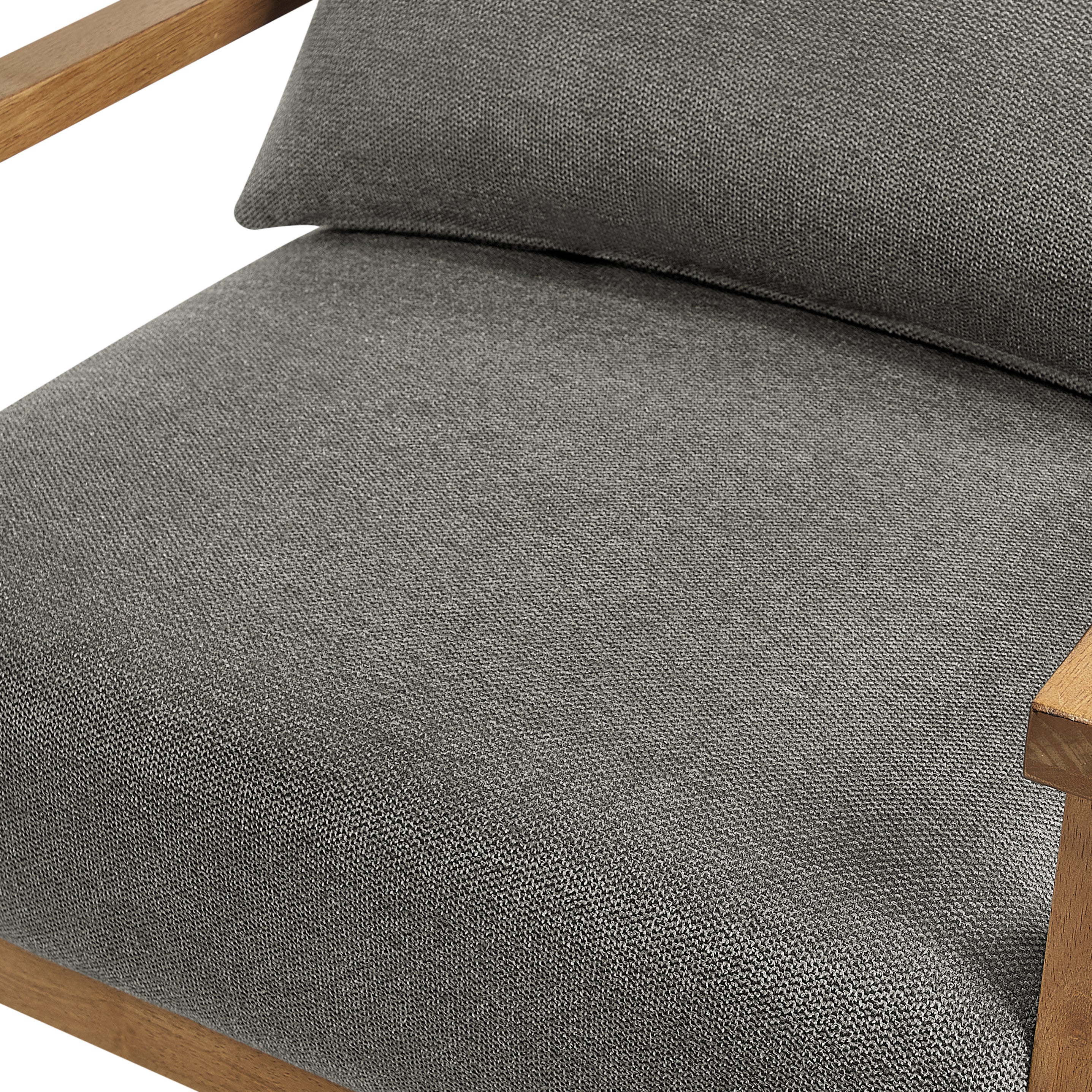 Reagan Wood Arm Accent Chair with Lumbar Pillow