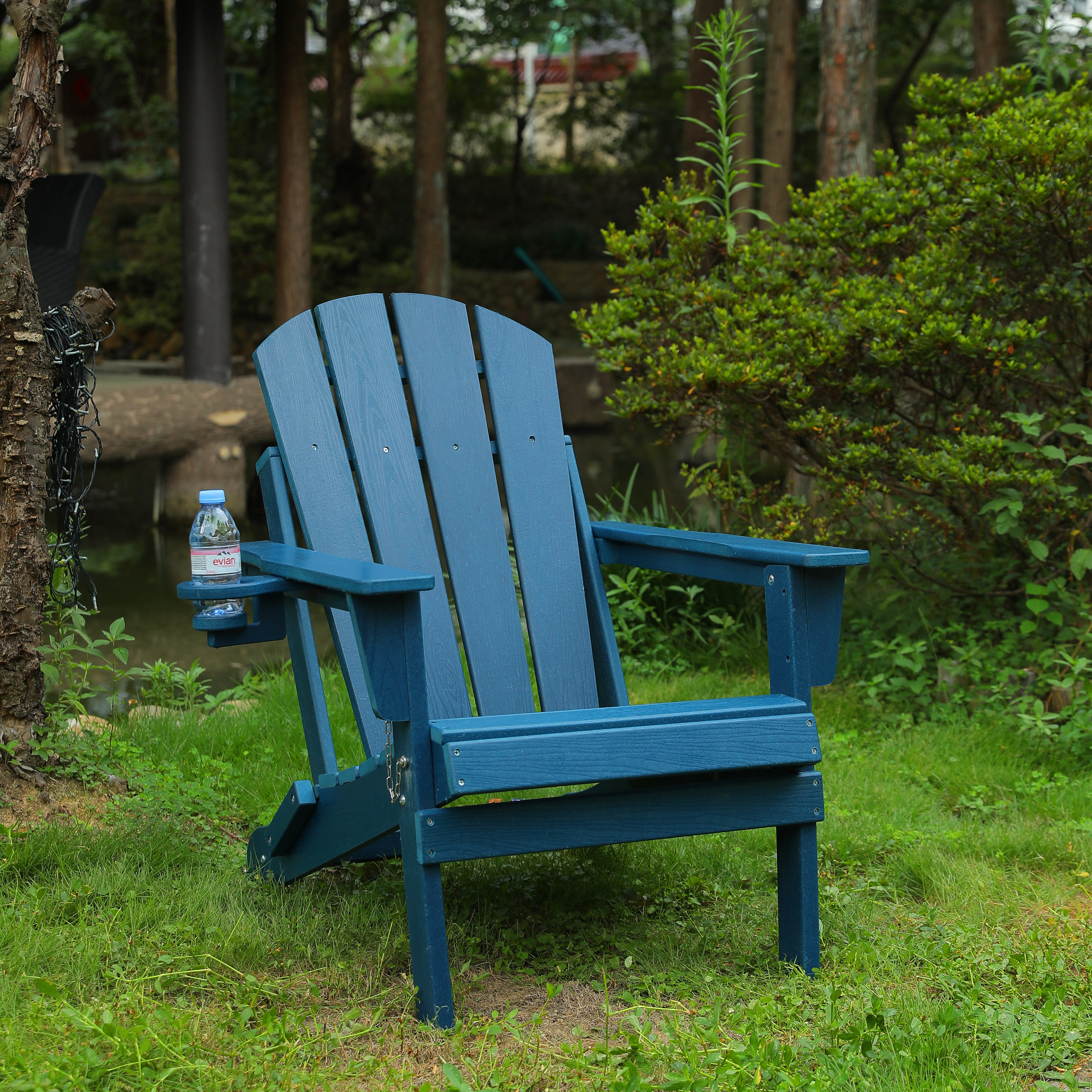 Composite Folding Adirondack Chair with Dual Cup Holder