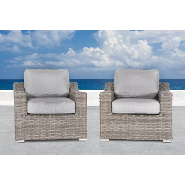 Laguna Sol All-Weather Wicker Outdoor Accent Chairs, Set of 2