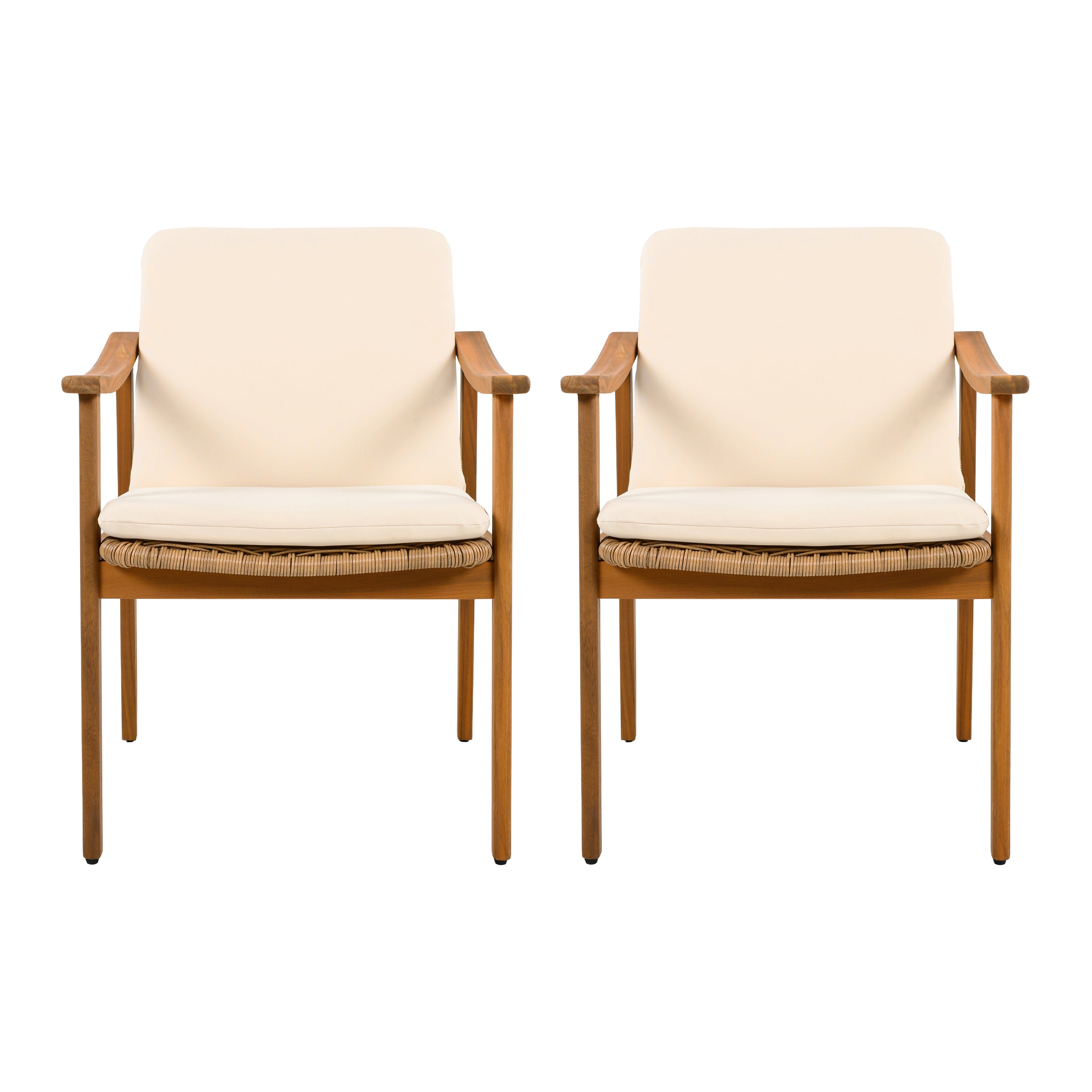 Avenue Acacia Wood Outdoor Dining Chairs, Set of 2