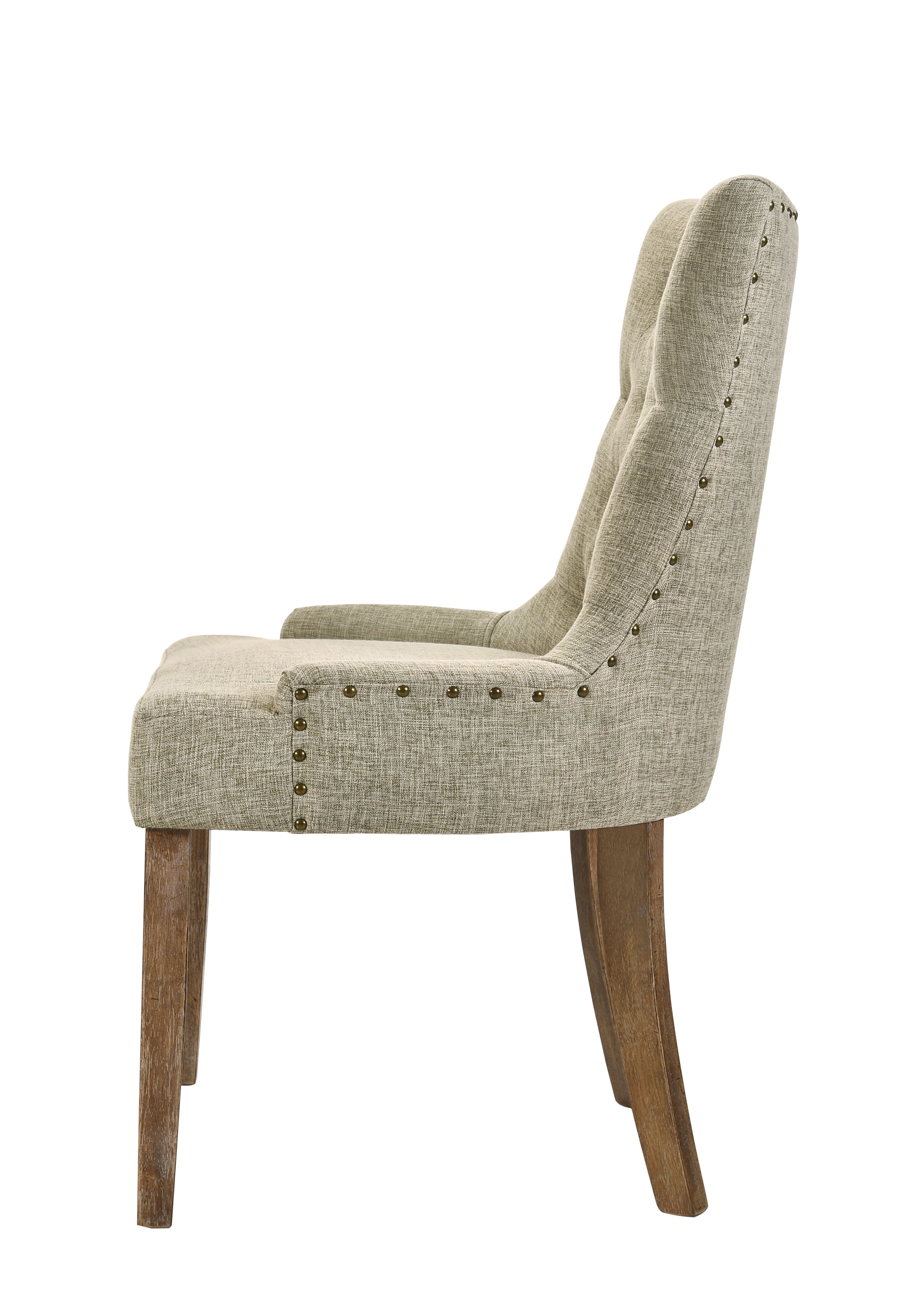 5-Piece Dining Room Set with Round Table and 4 Tufted Back Chairs