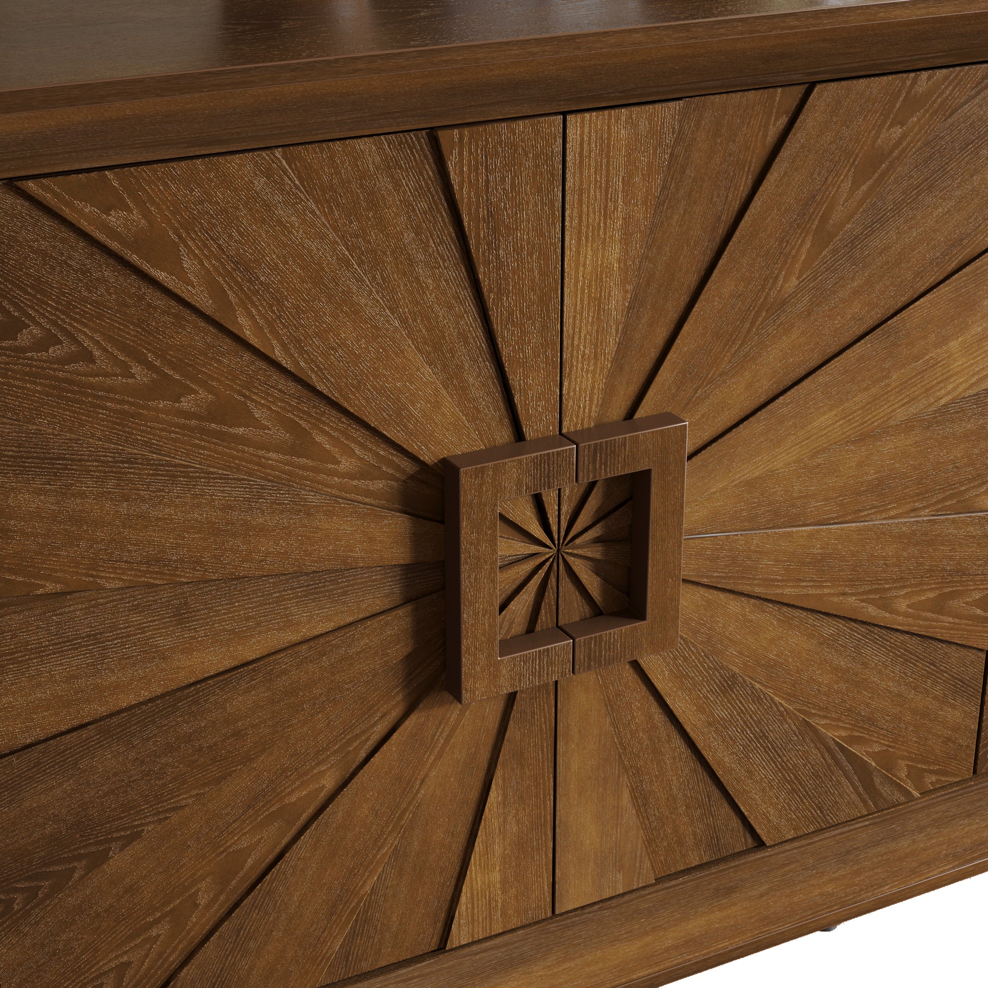 Sunburst Storage Cabinet with Adjustable Shelves