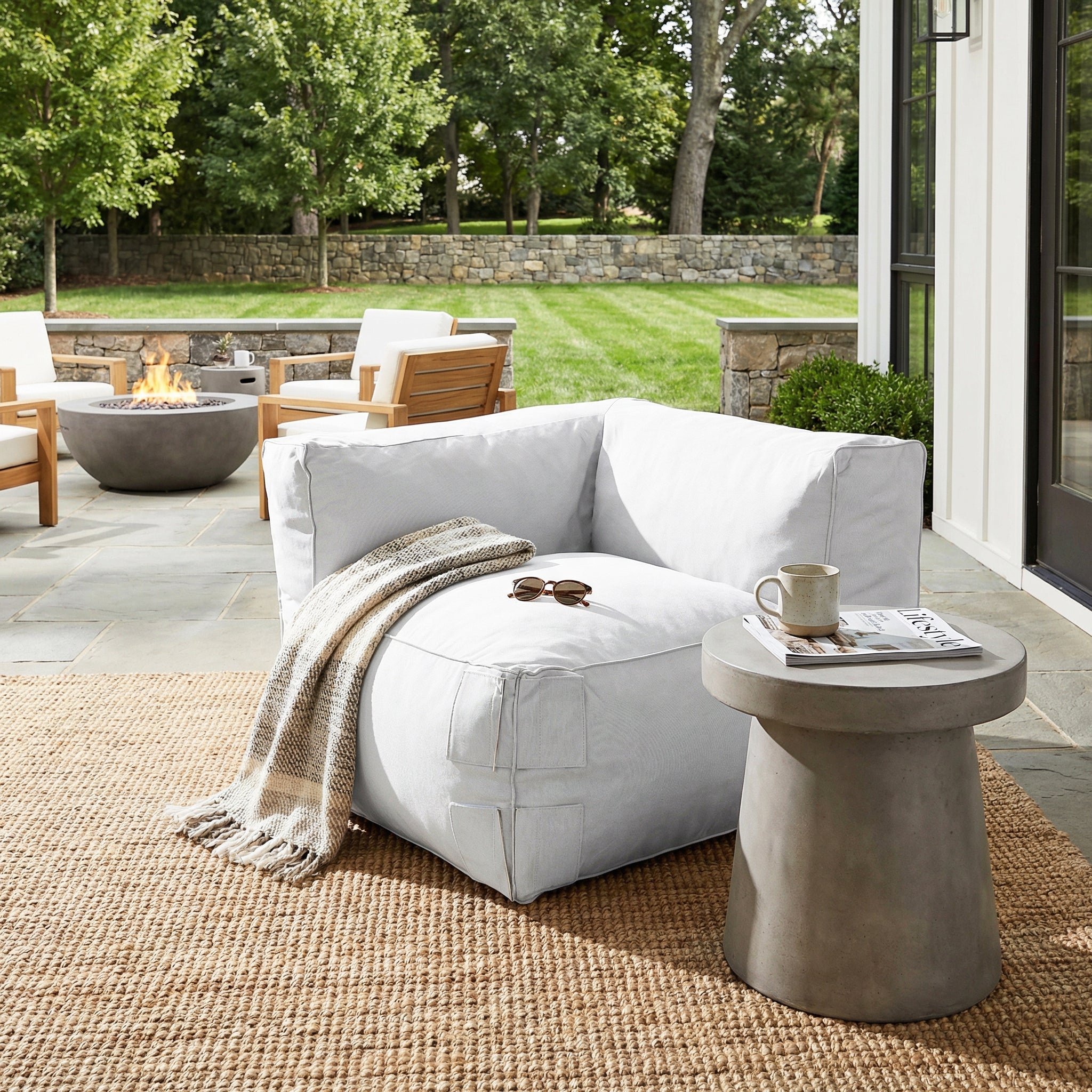 Nerissa Outdoor Patio Bean Bag Sofa Corner
