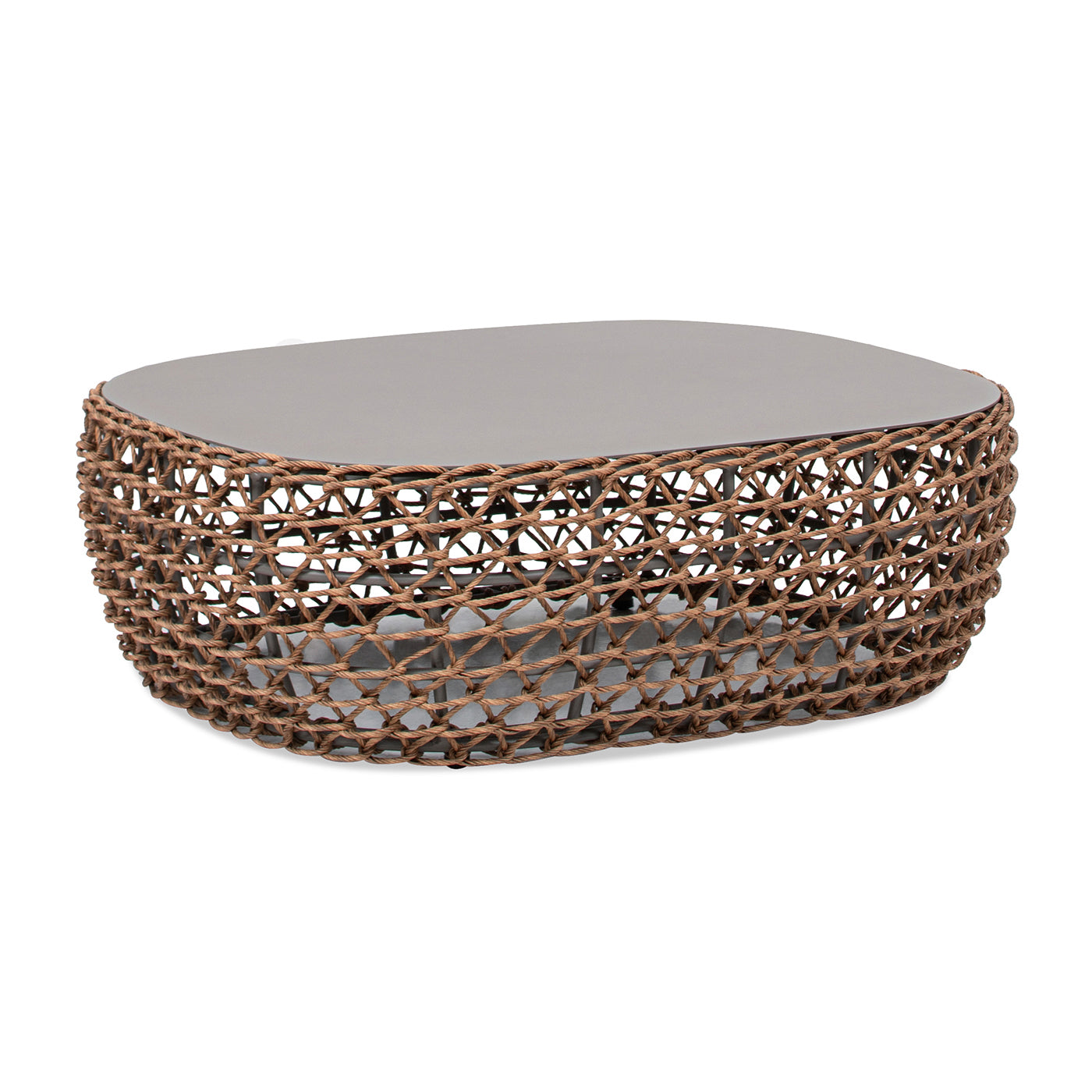 Willow Oval Wicker Patio Coffee Table