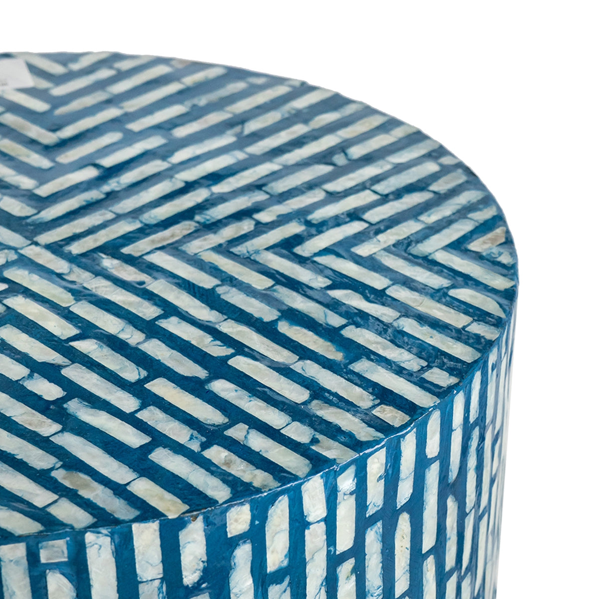 Blue Capiz Accent Stool/Table