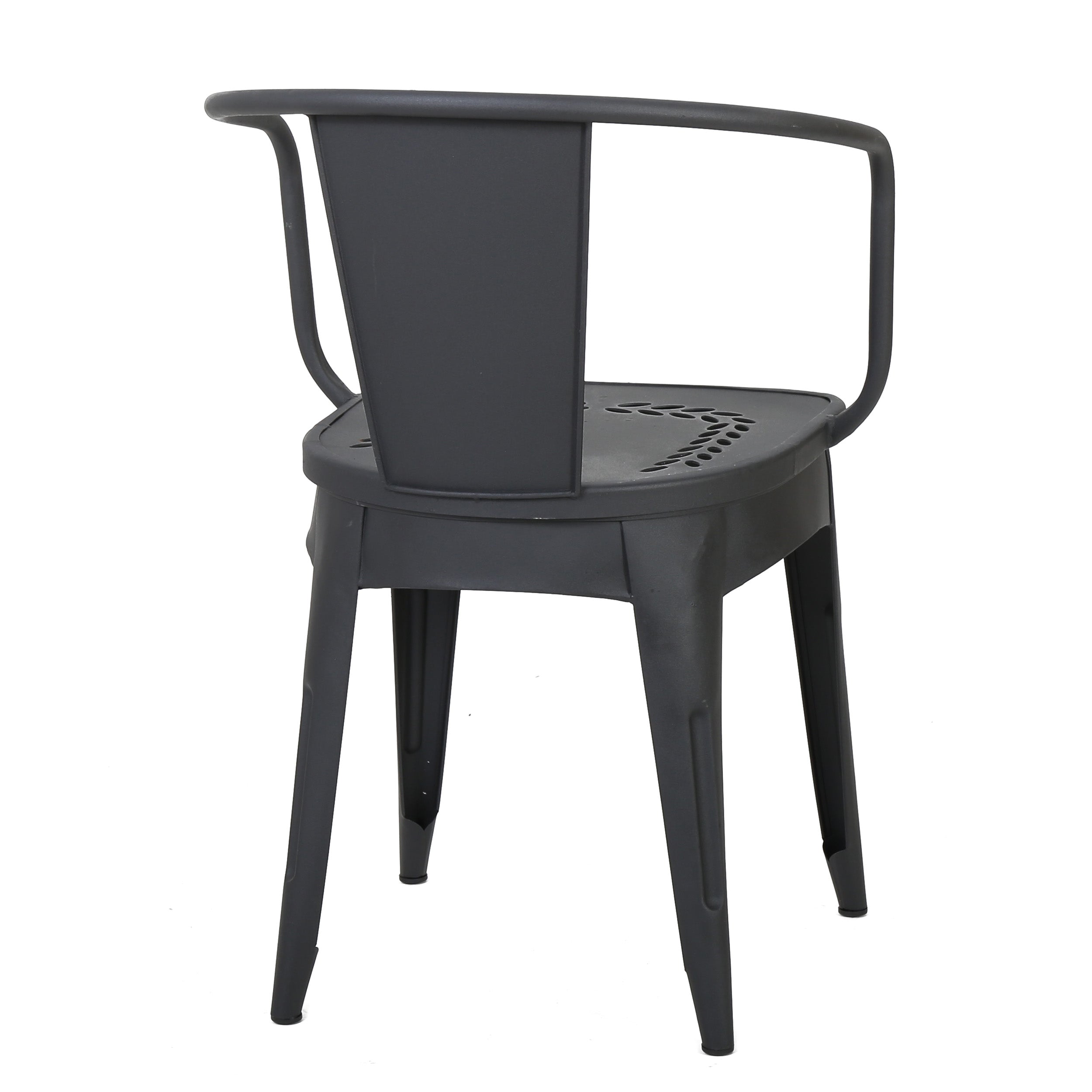 Pursuant 3-Piece Iron Bistro Set with Round Table and 2 Curved Back Chairs