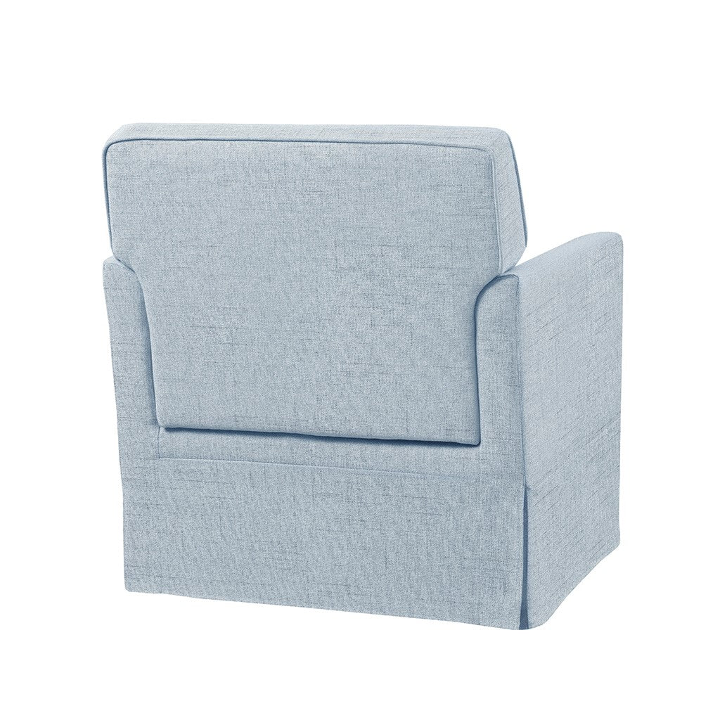 Upholstered Accent Chair with Skirted Base and Wood Frame