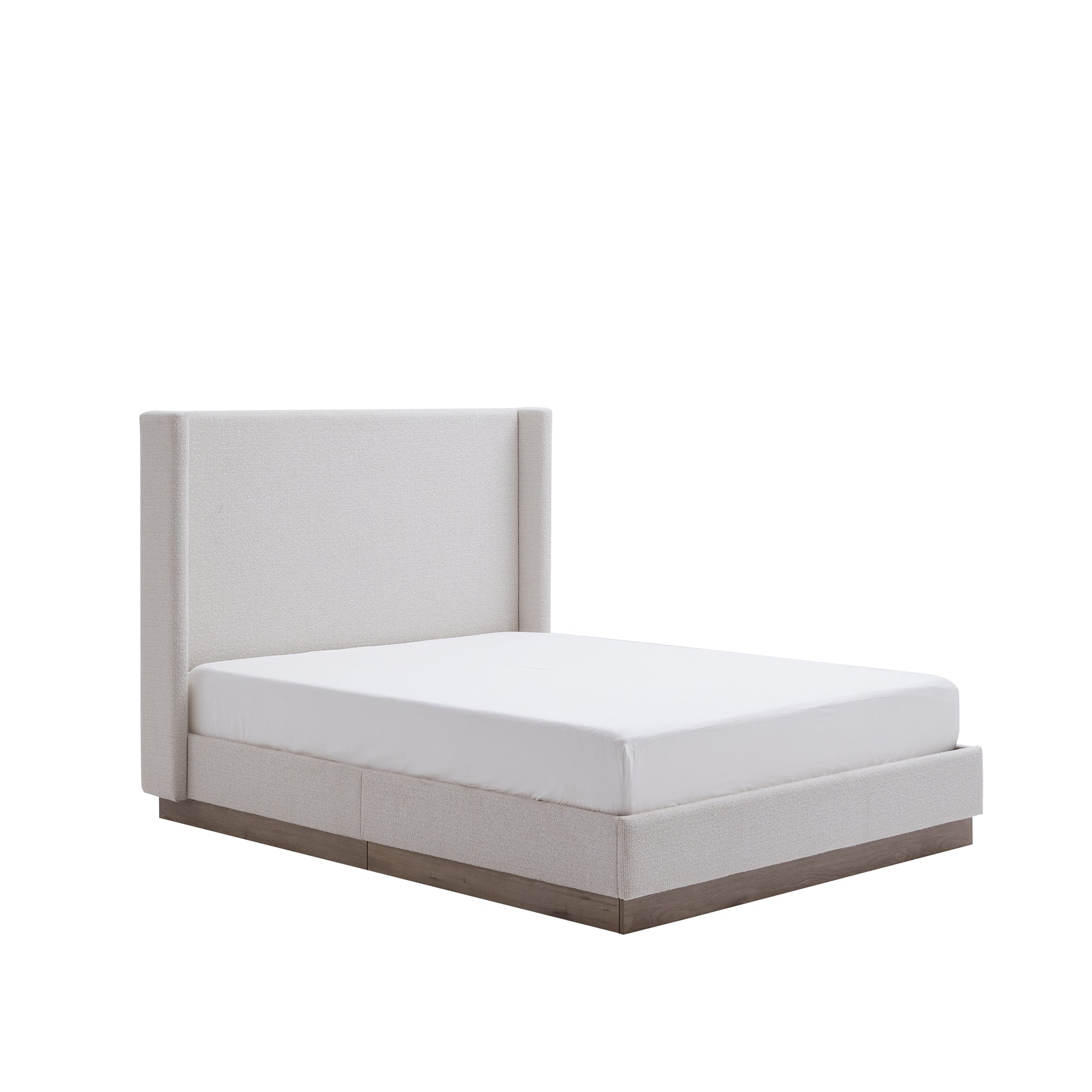 Hosford Upholstered Wingback Bed