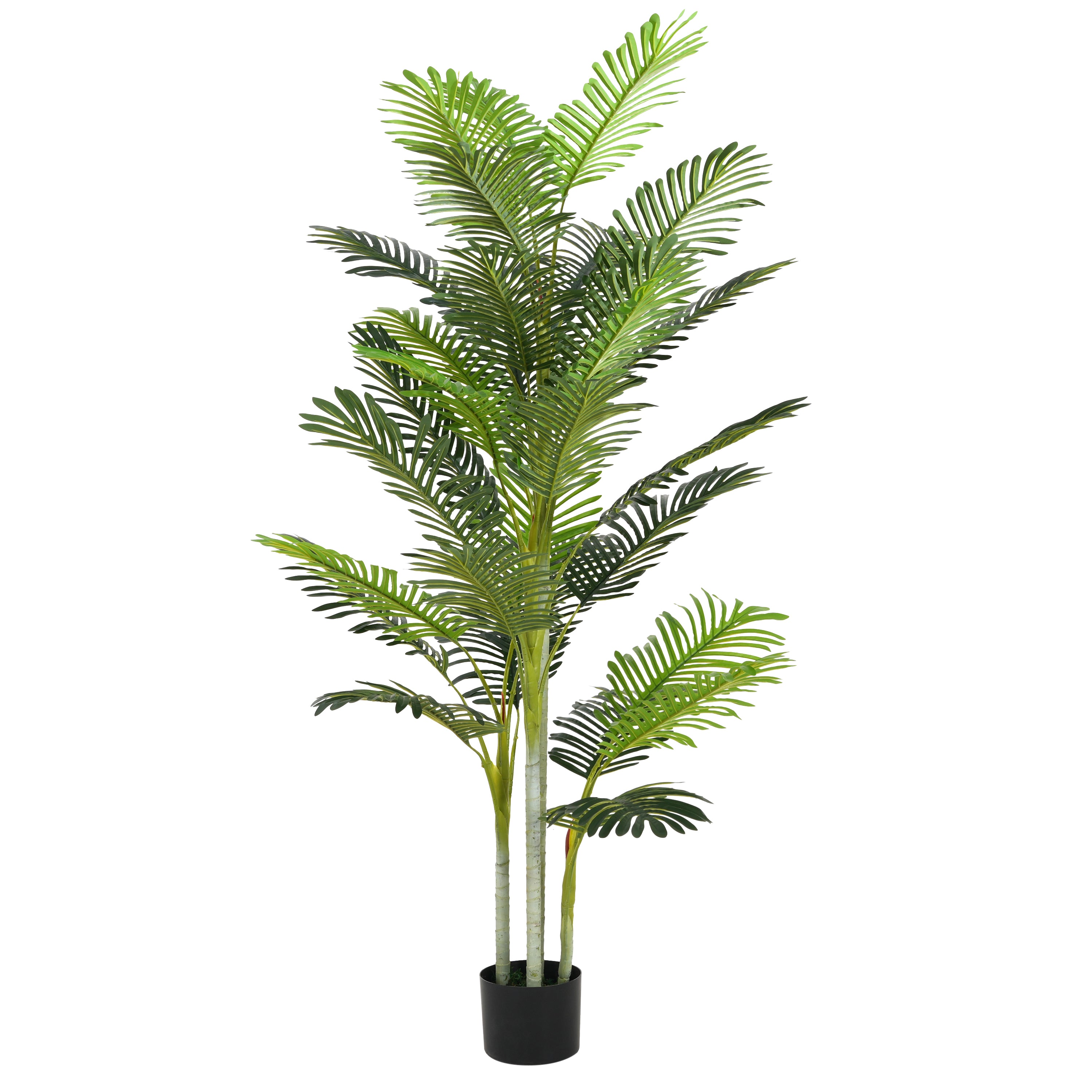 Faux Palm Tree With Pot, Set of 2