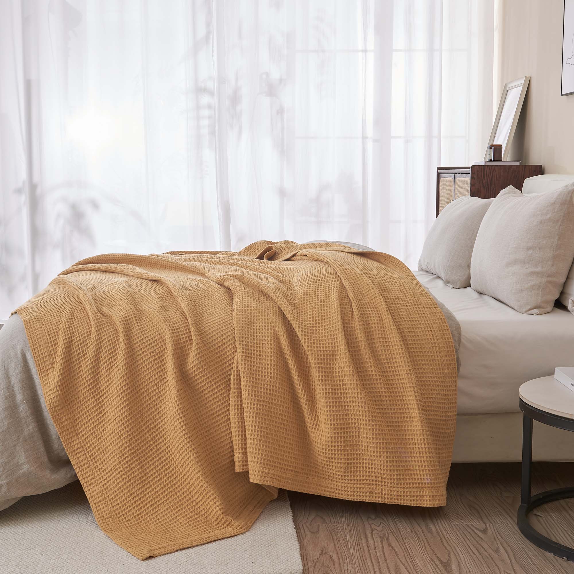 100% Cotton Waffle Weave Blanket