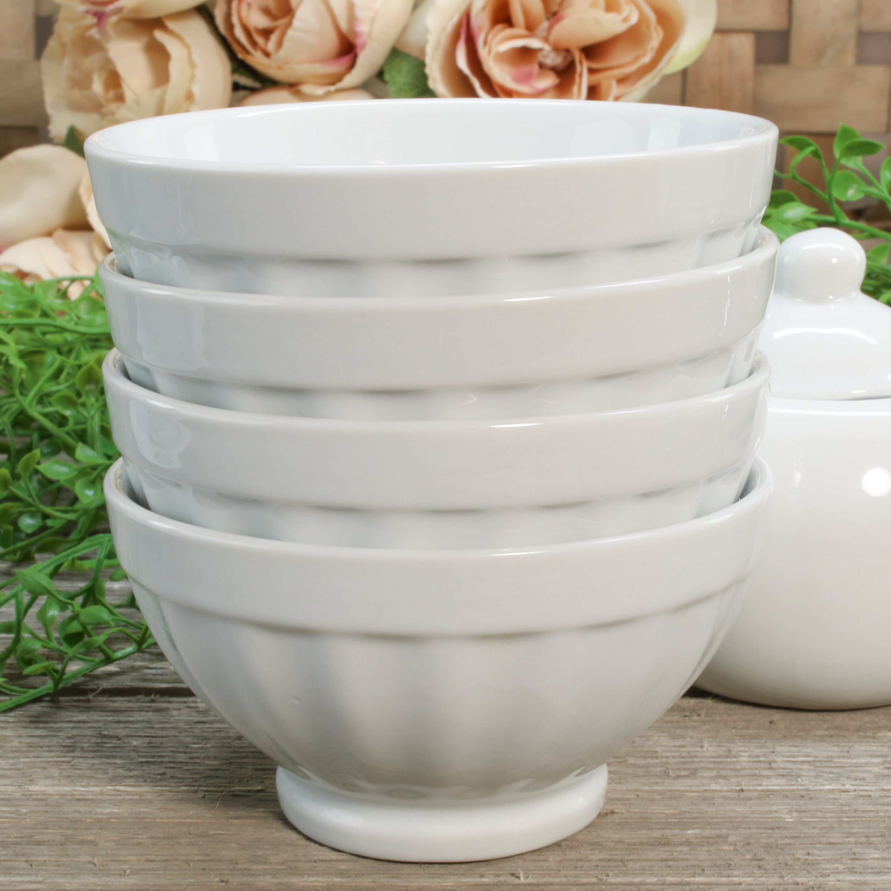 Fluted Bowls, Set of 4