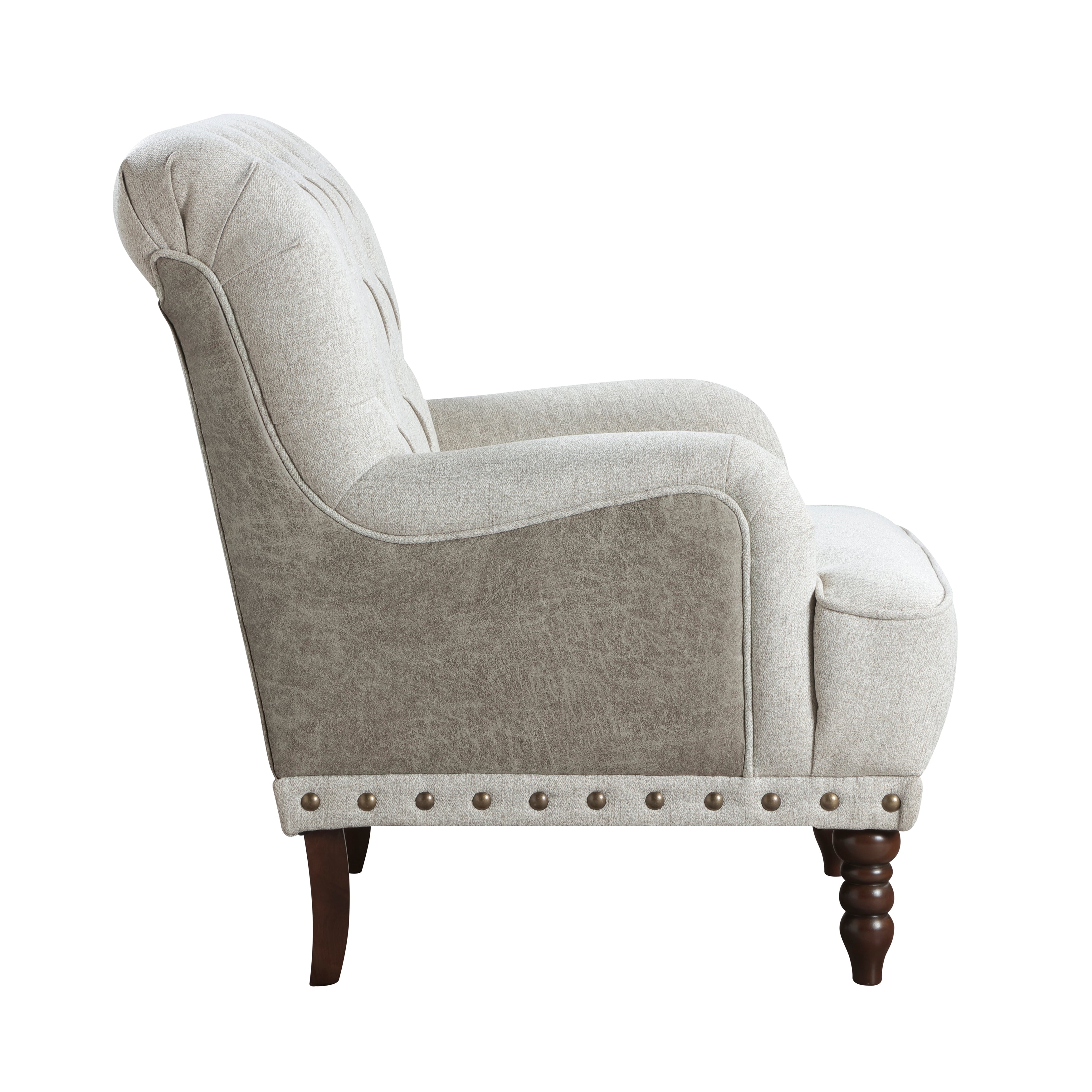 Button-Tufted Accent Chair