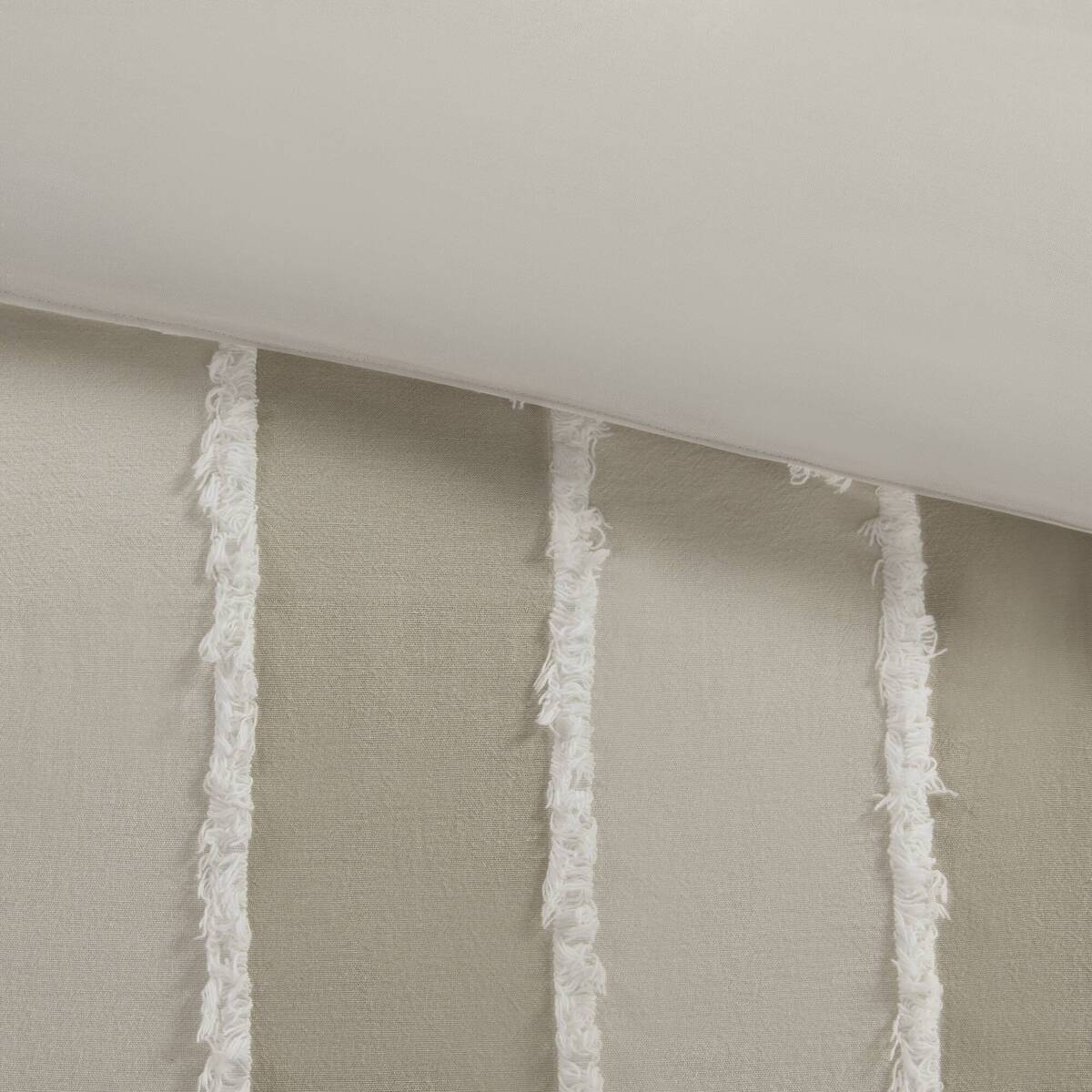 3-Piece Striped Cotton Comforter Set