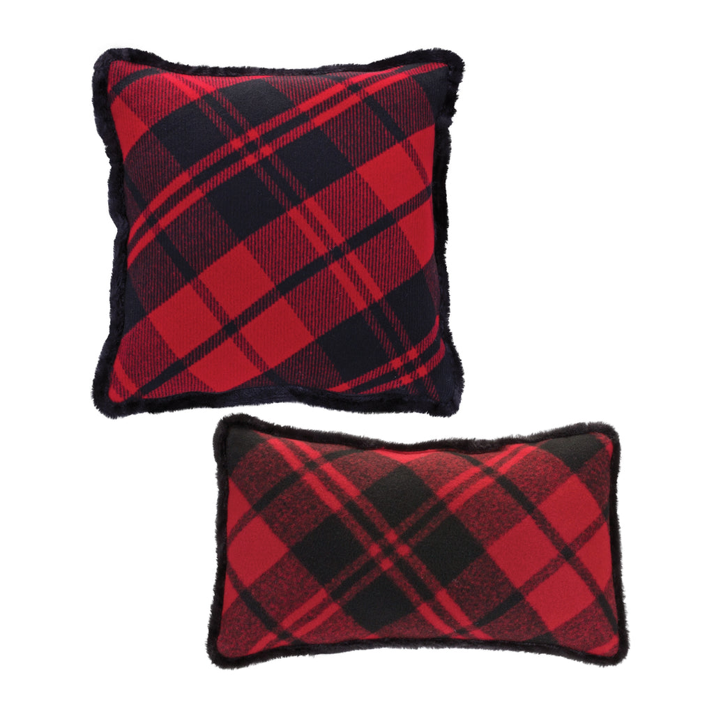 Black-and-Red-Plaid-Throw-Pillow-with-Fringe-(set-of-2)-textiles