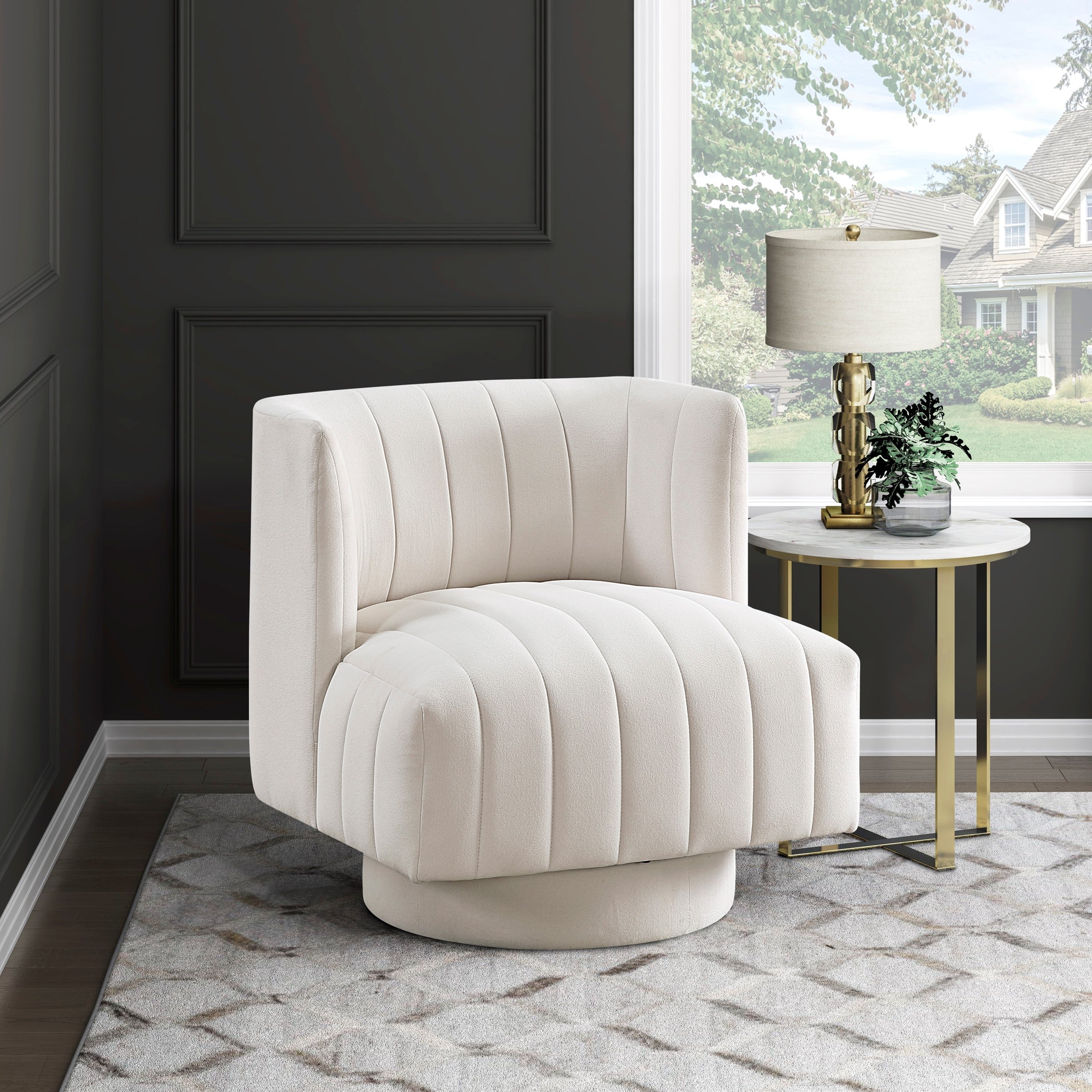 Modern Upholstered Swivel Chair