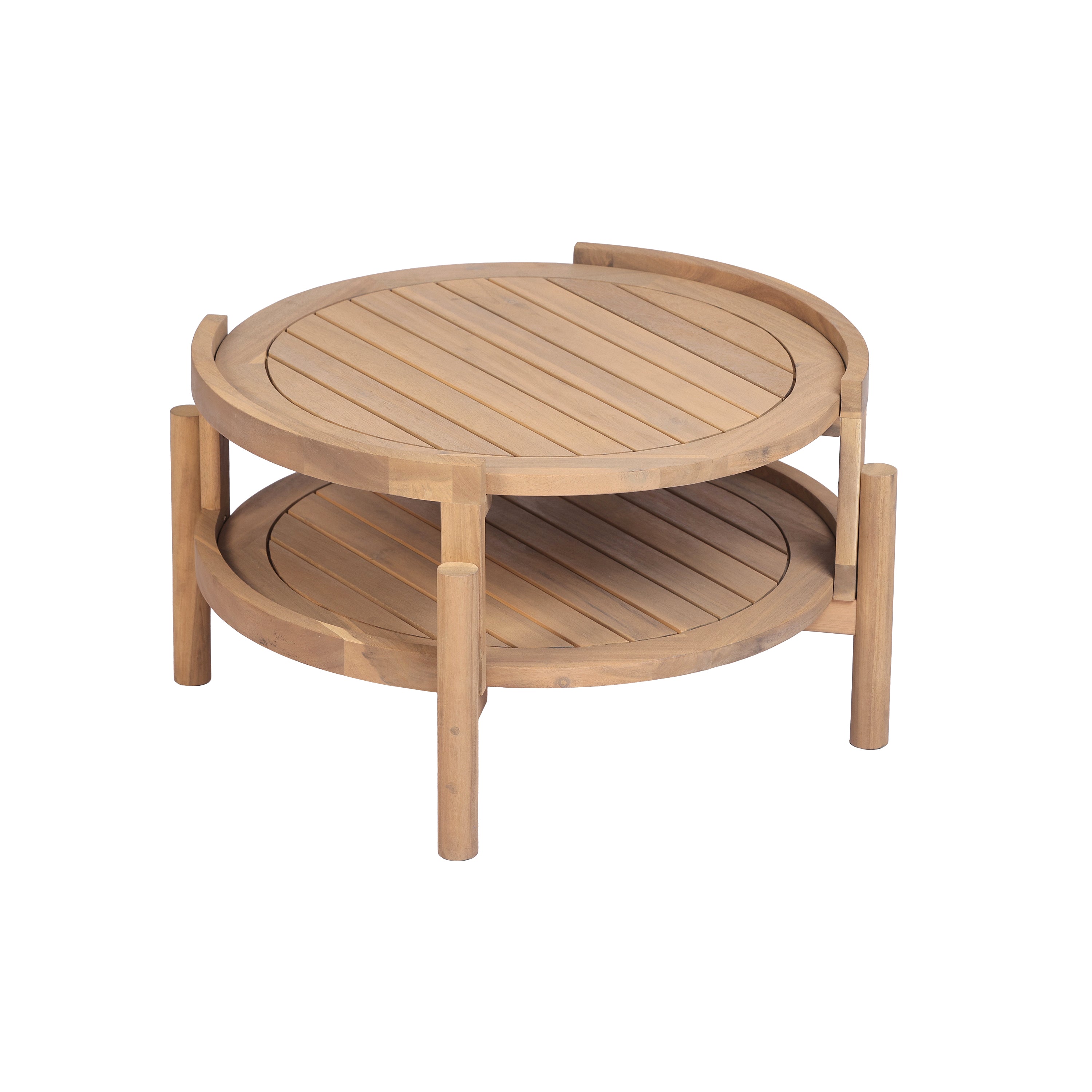 Potter 4-Piece Outdoor Acacia Wood Conversation Set