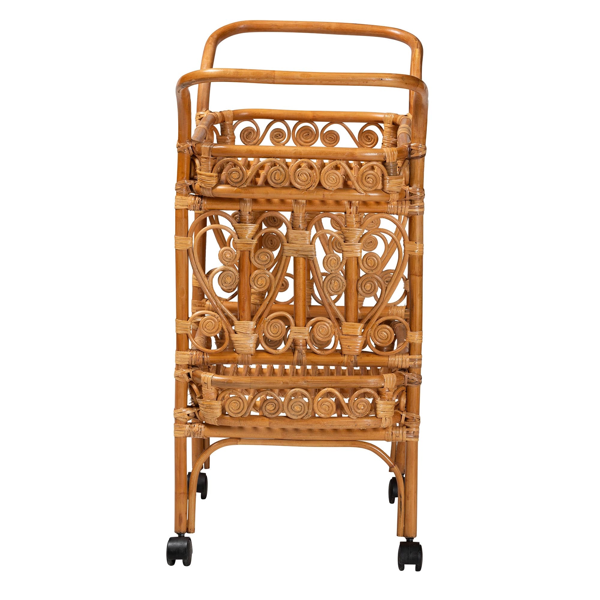 Cameron Rattan Bar Cart