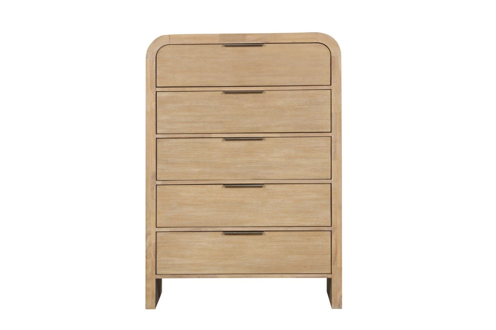 Transitional Style Chest with Metal Finger Handles
