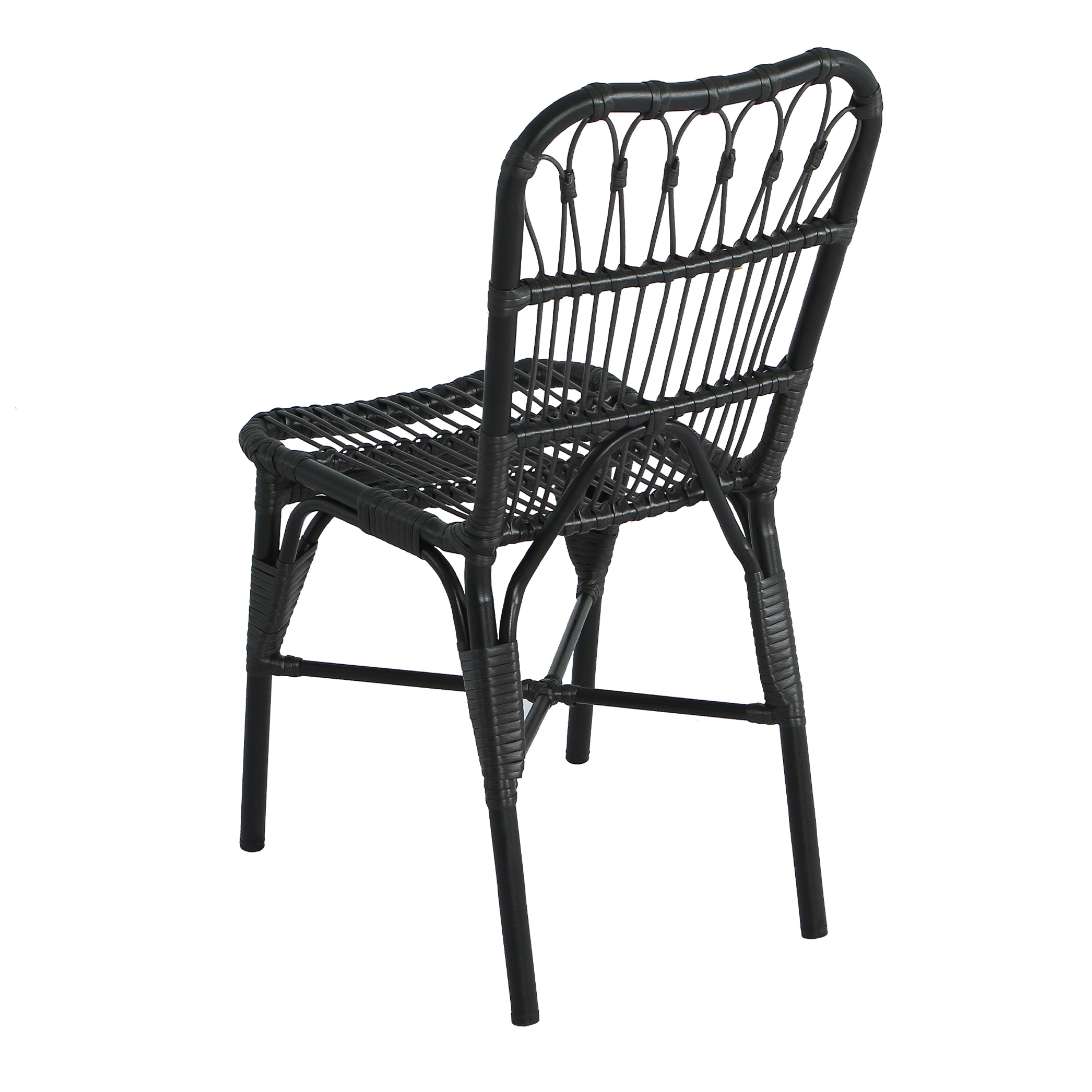 Outdoor Rattan Patio Dining Chairs, Set of 2