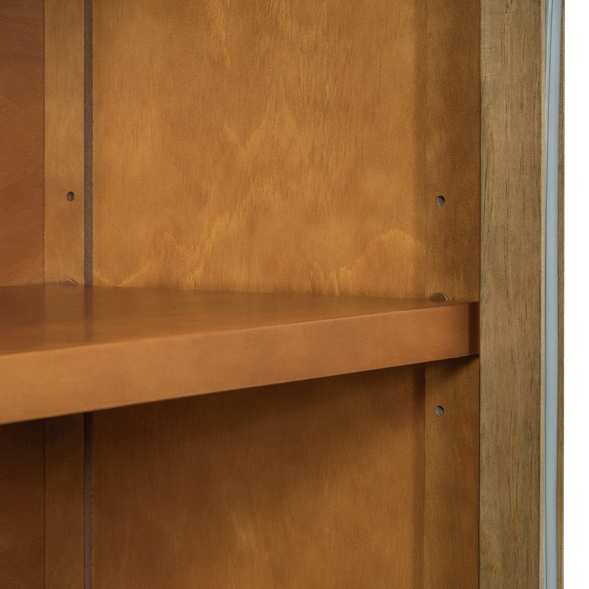 Arched Storage Cabinet with Glass Doors