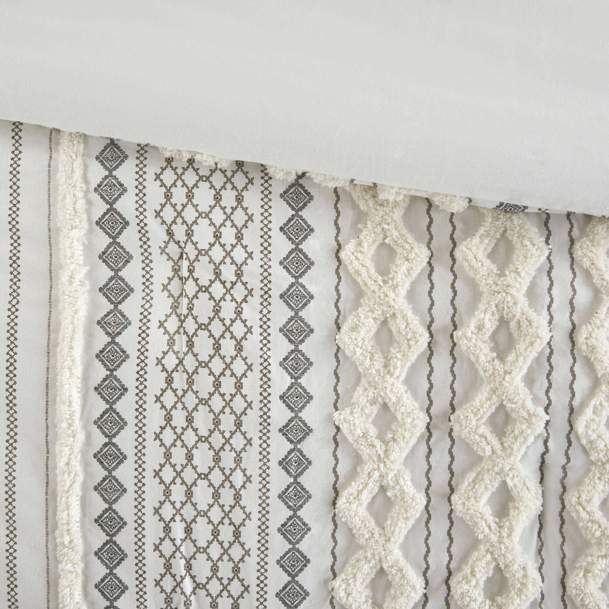 Imani Cotton Printed Comforter Set with Chenille