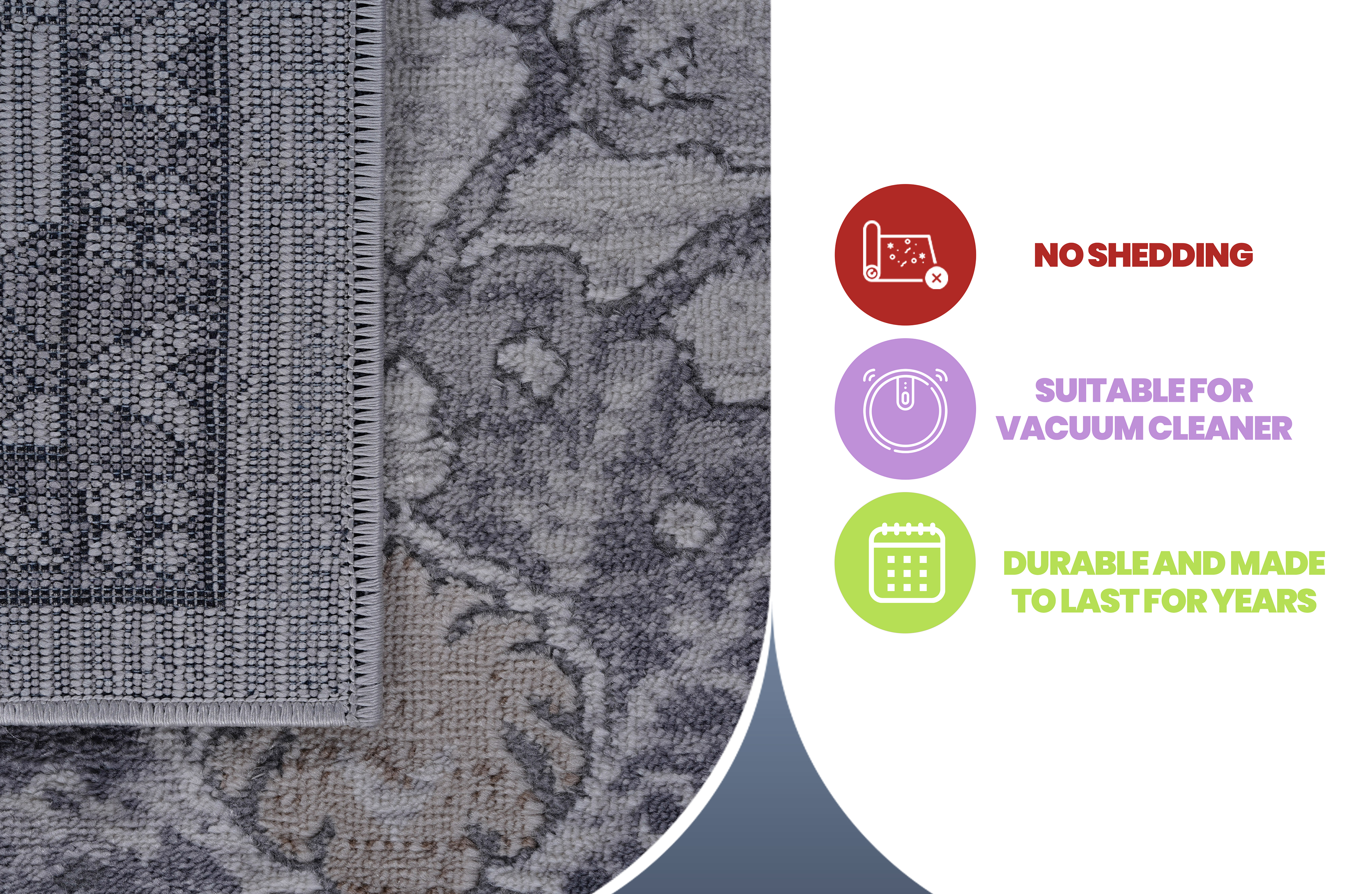 Area Rug with Traditional Floral Motif