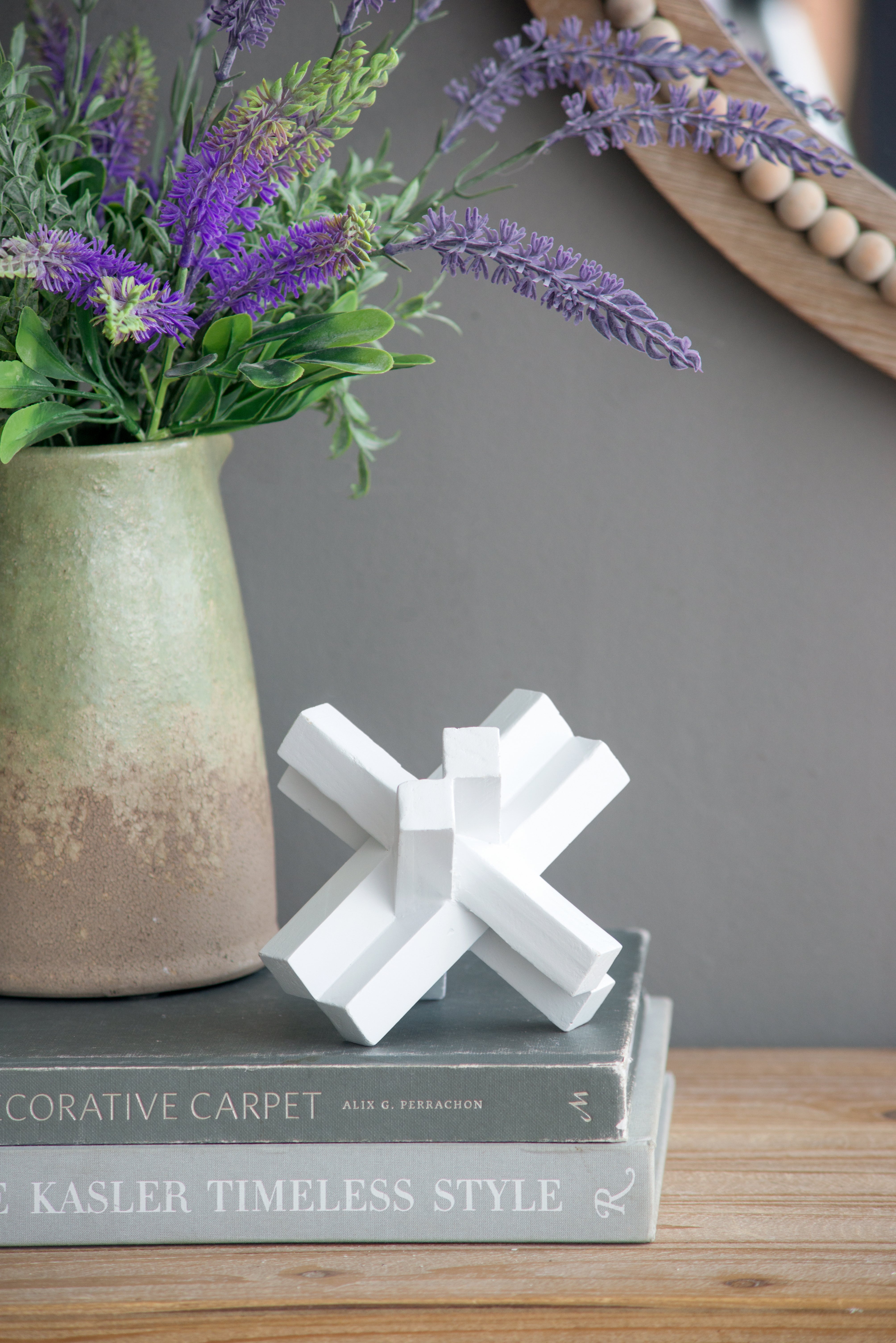 White Starburst Tabletop Décor, Set of 3