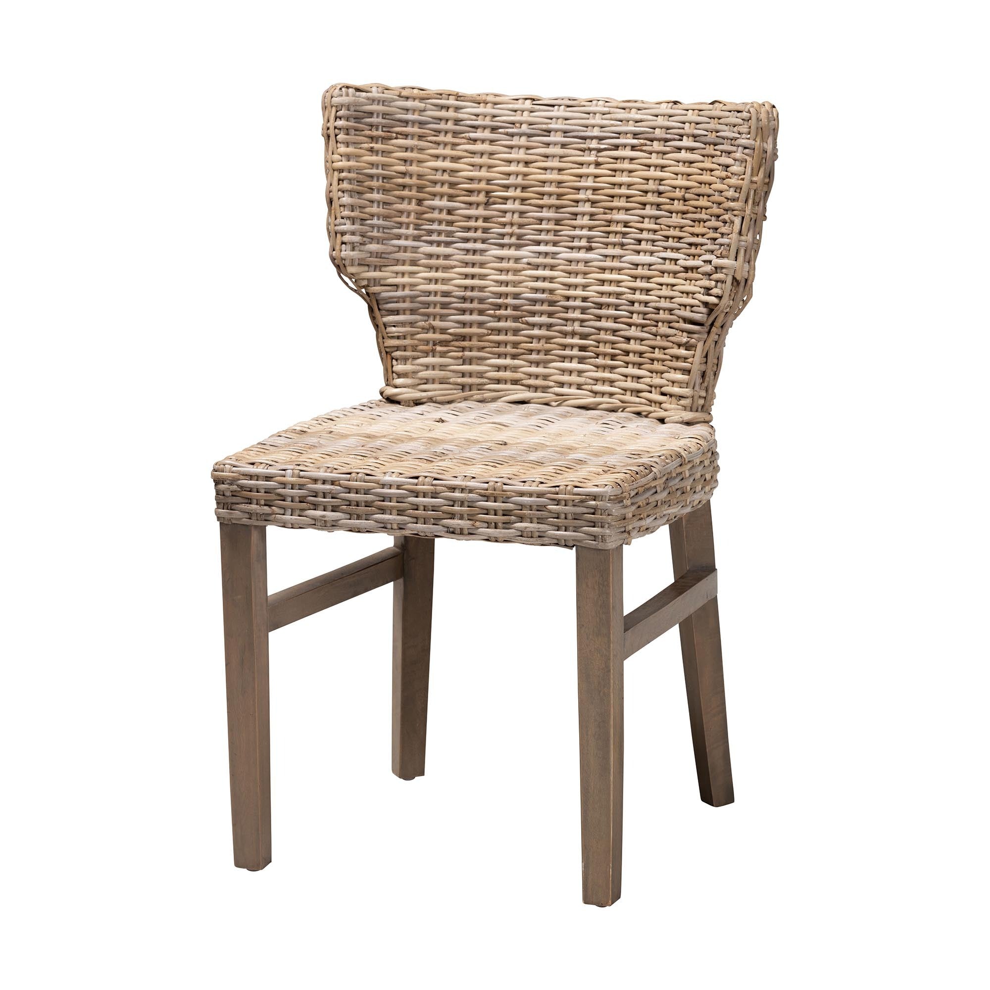 Valto Rattan and Wood Dining Chair