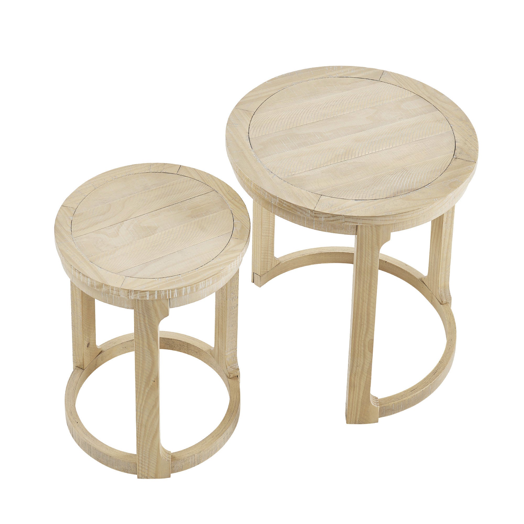 Modern Farmhouse Set of 2 Nesting Accent Tables