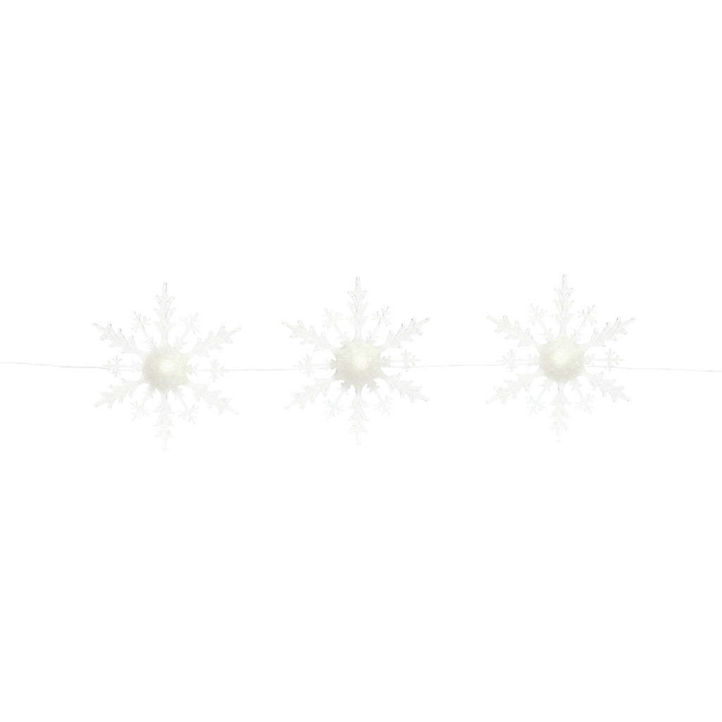 LED Lighted Snowflake Strand 5"
