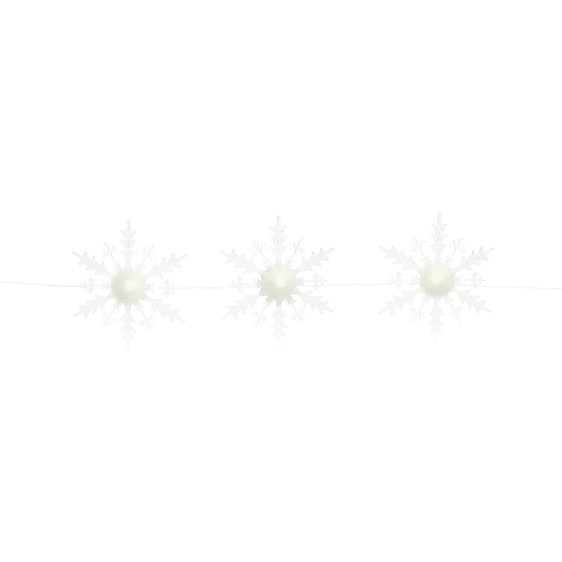 LED Lighted Snowflake Strand 5"