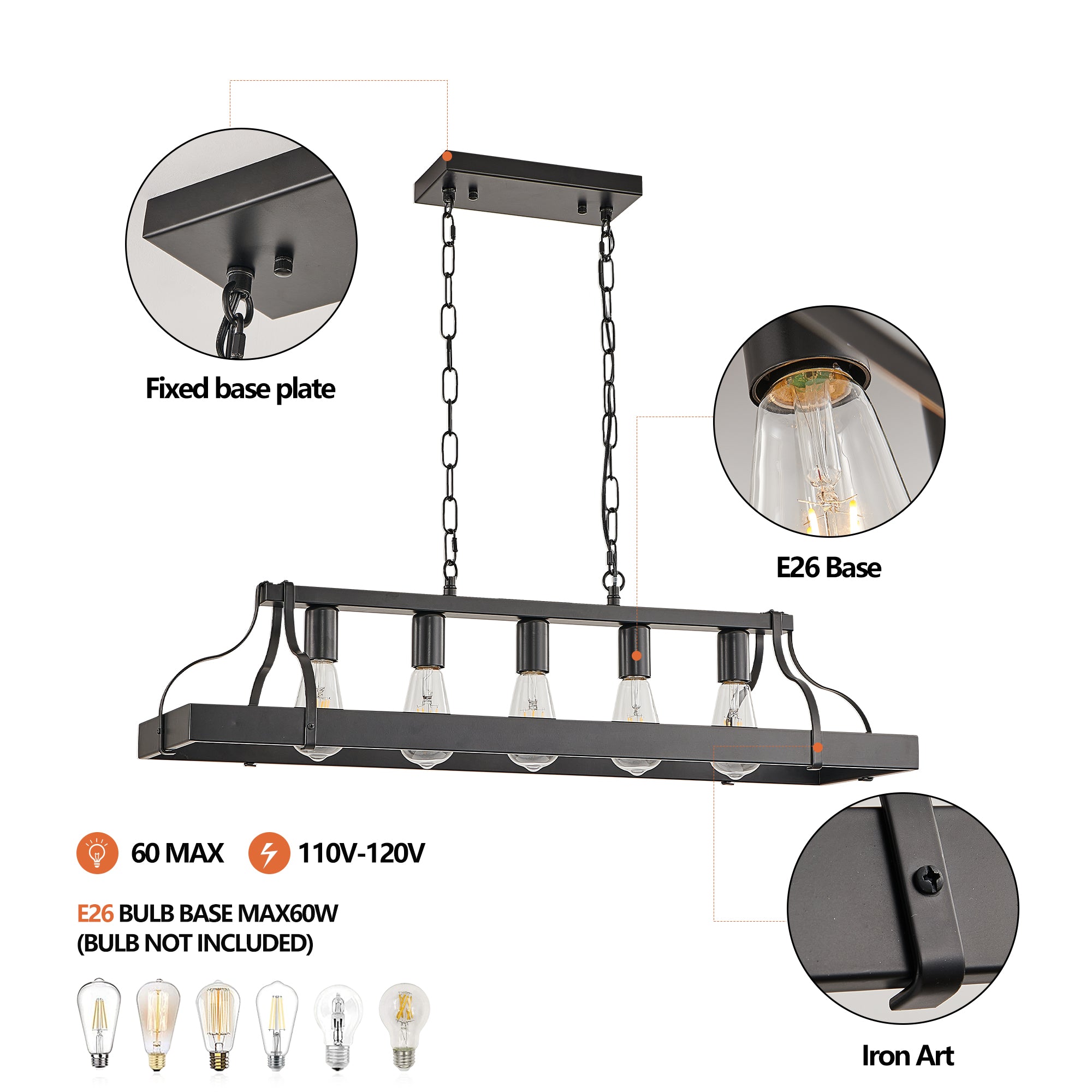 Modern Farmhouse Two-Tone Pendant Light