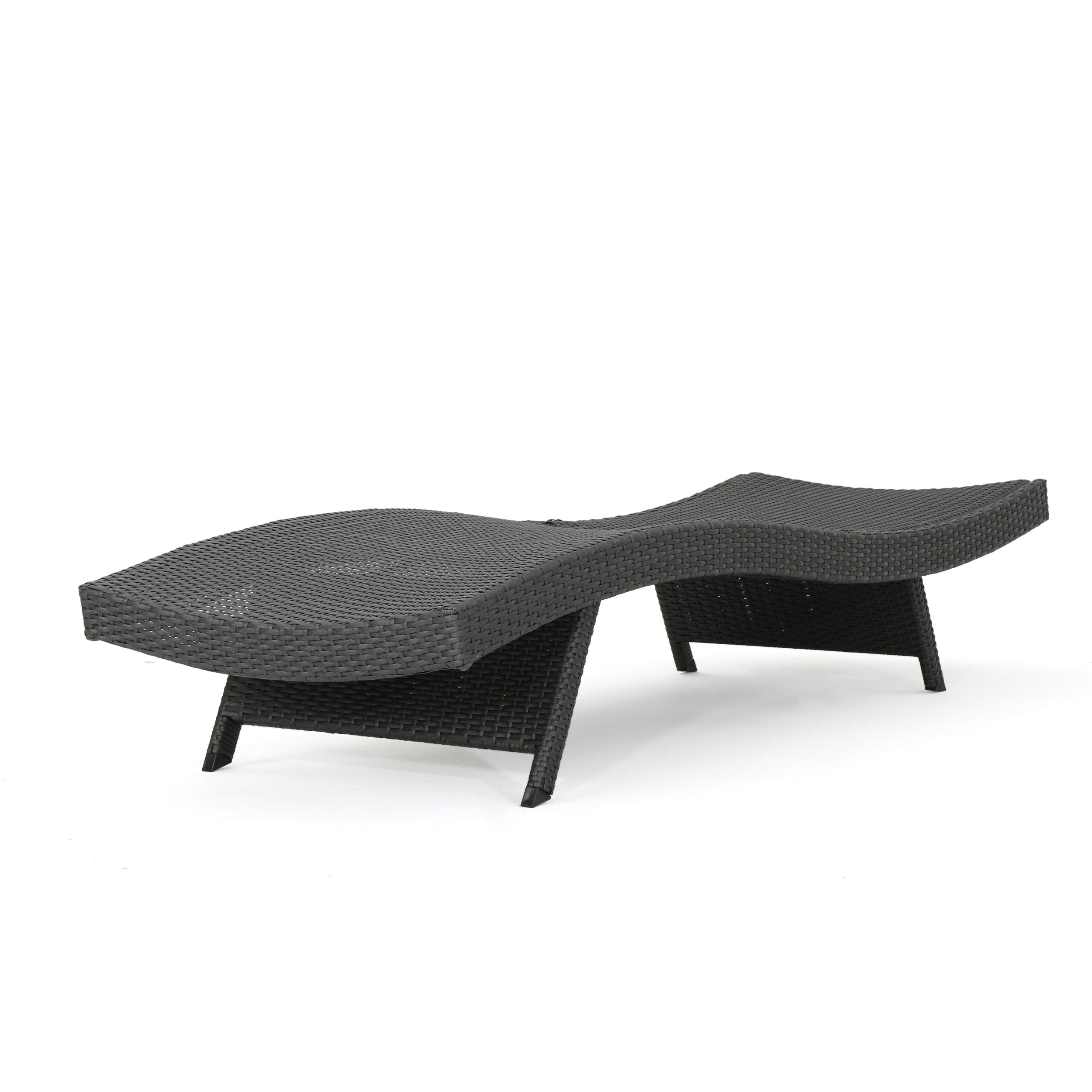 SALEM PE WICKER CHAISE LOUNGE, GREY, SET OF 2