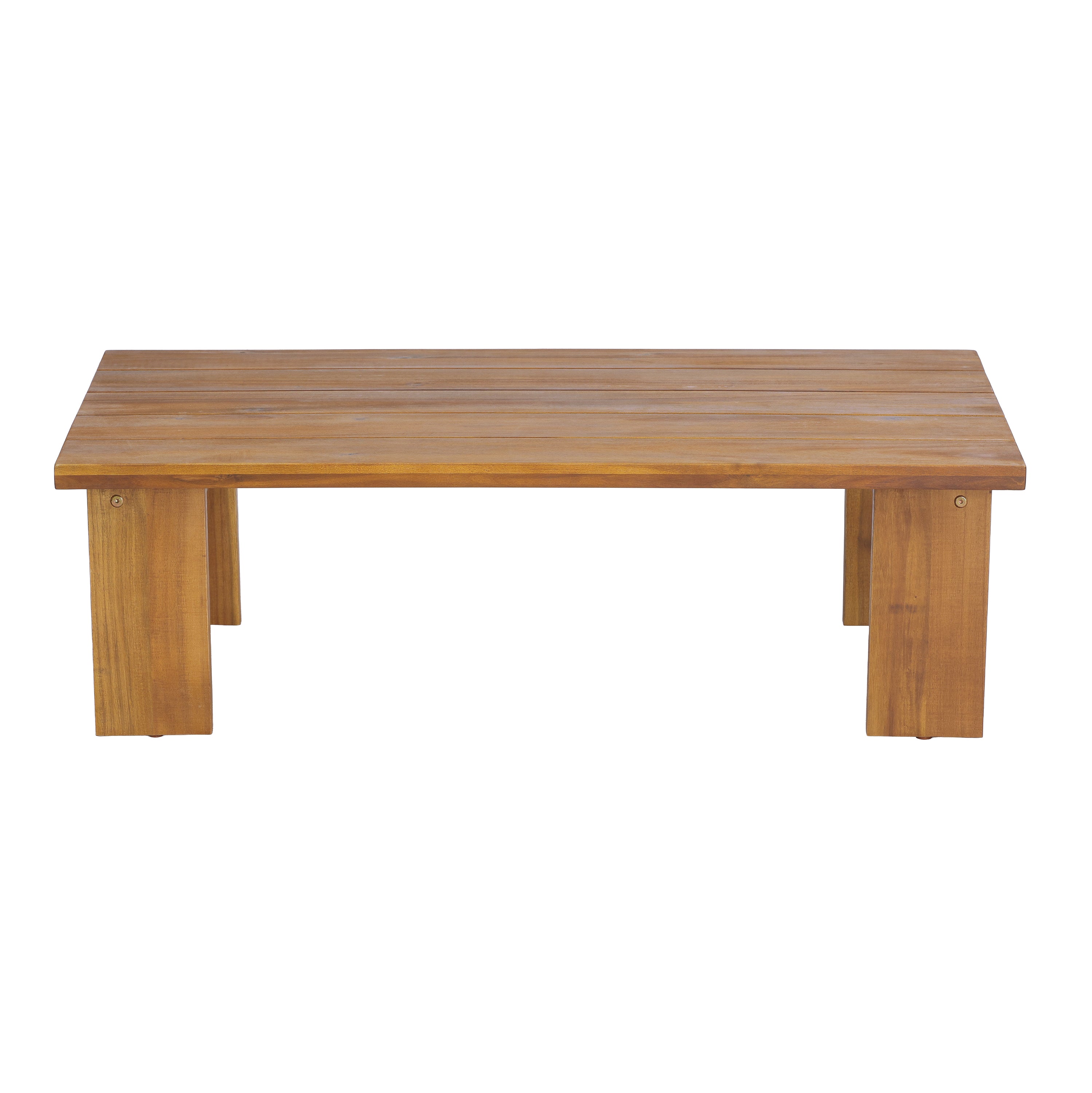 Kanso Acacia Wood Outdoor Patio Loveseat and Coffee Table