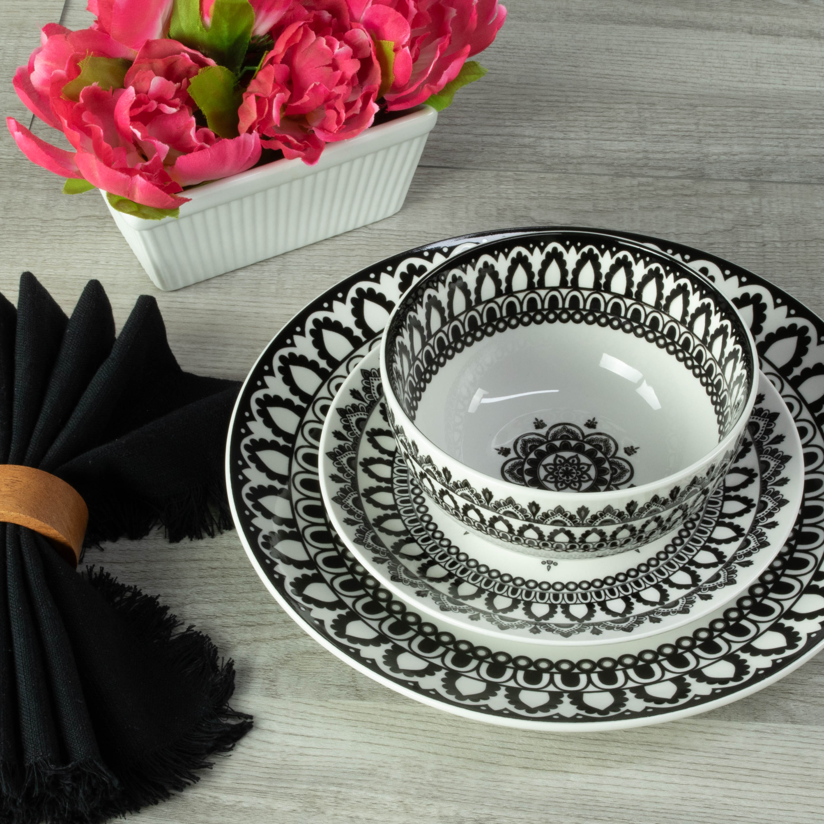 Arabesque 12 Piece Dinnerware Set