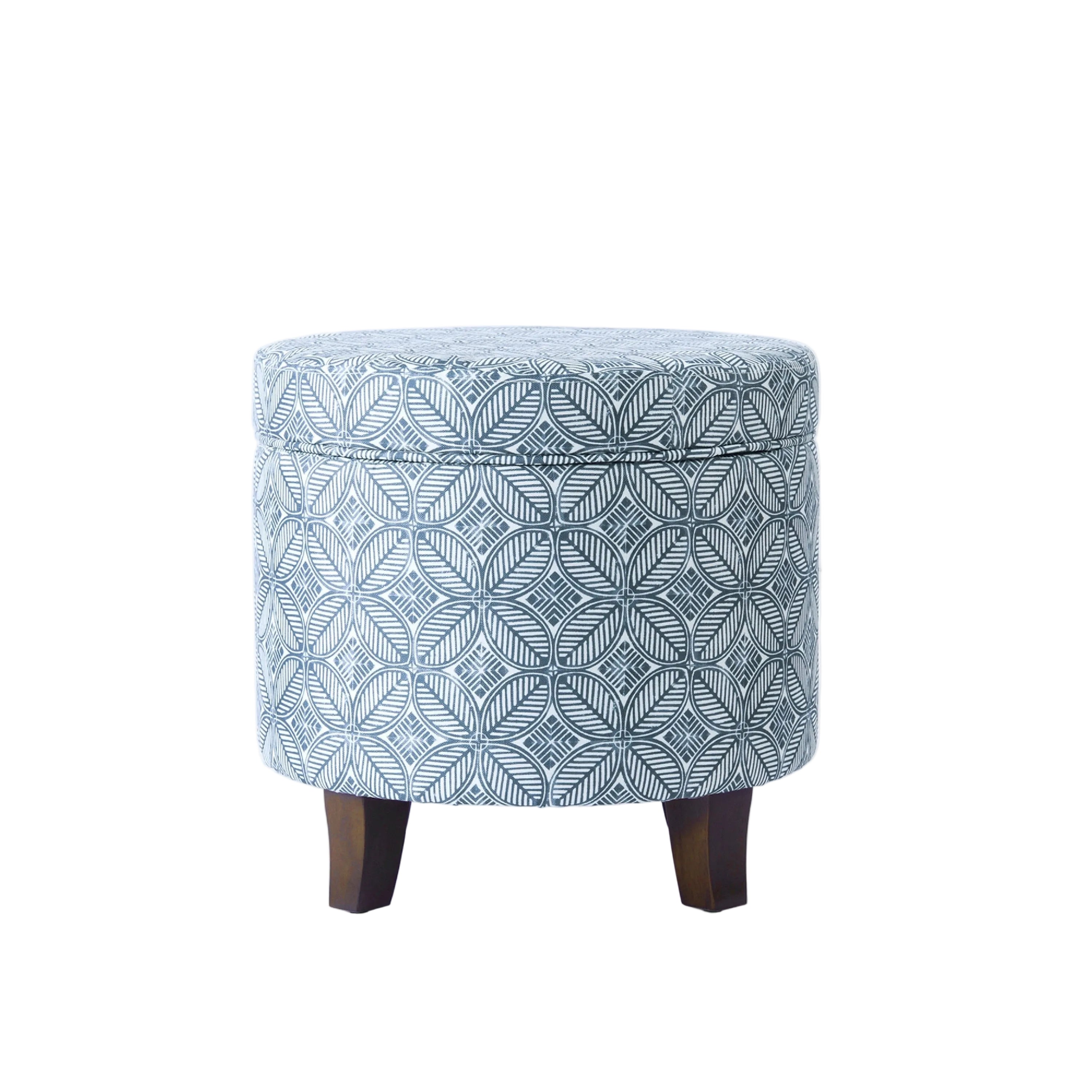 Loni Round Storage Ottoman