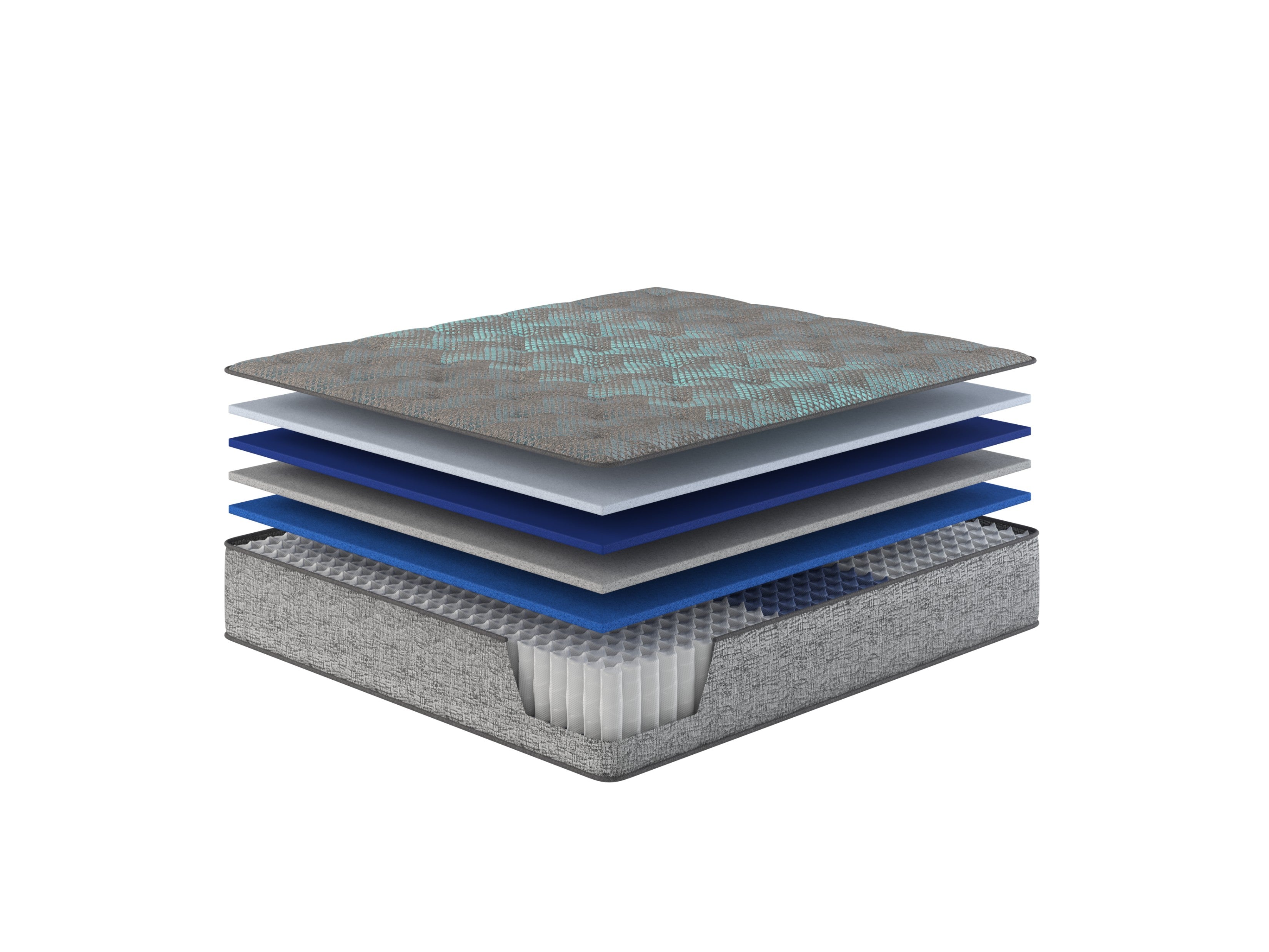 Restonic Comfort Care 12" Hybrid Euro Top Mattress, Individual Pocketed Coil Mattress, Plush Comfort