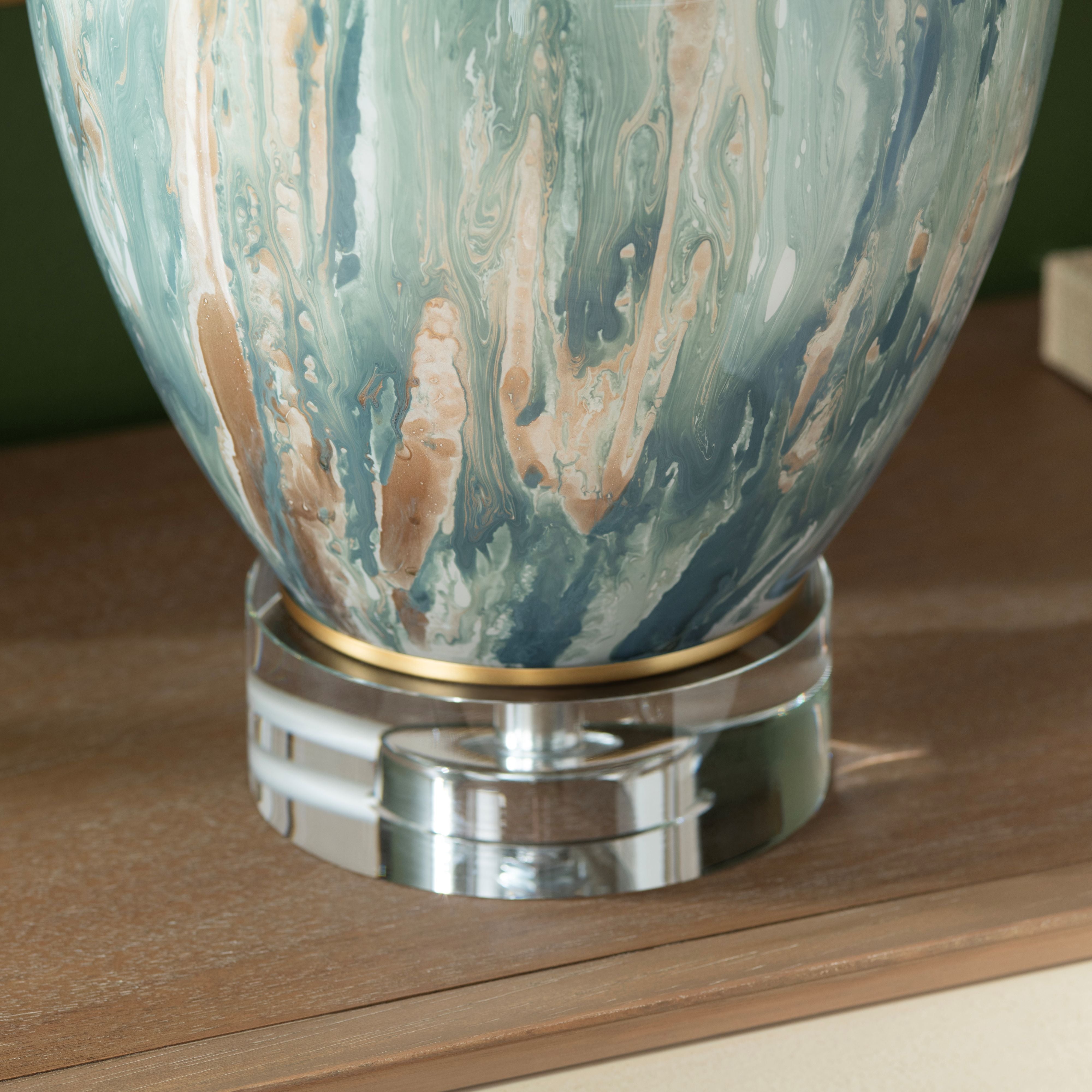 Glass Table Lamp With Shade