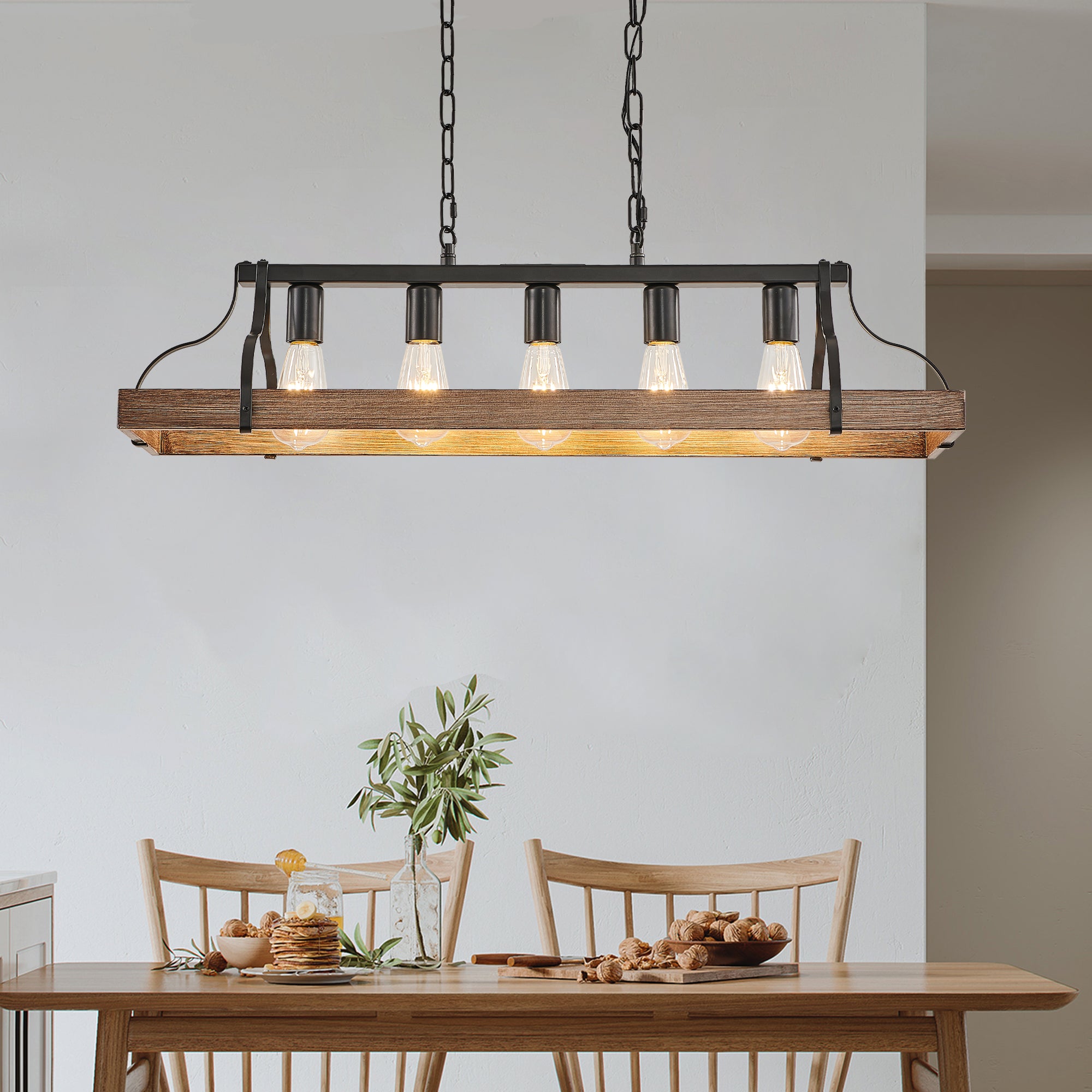 Modern Farmhouse Two-Tone Pendant Light