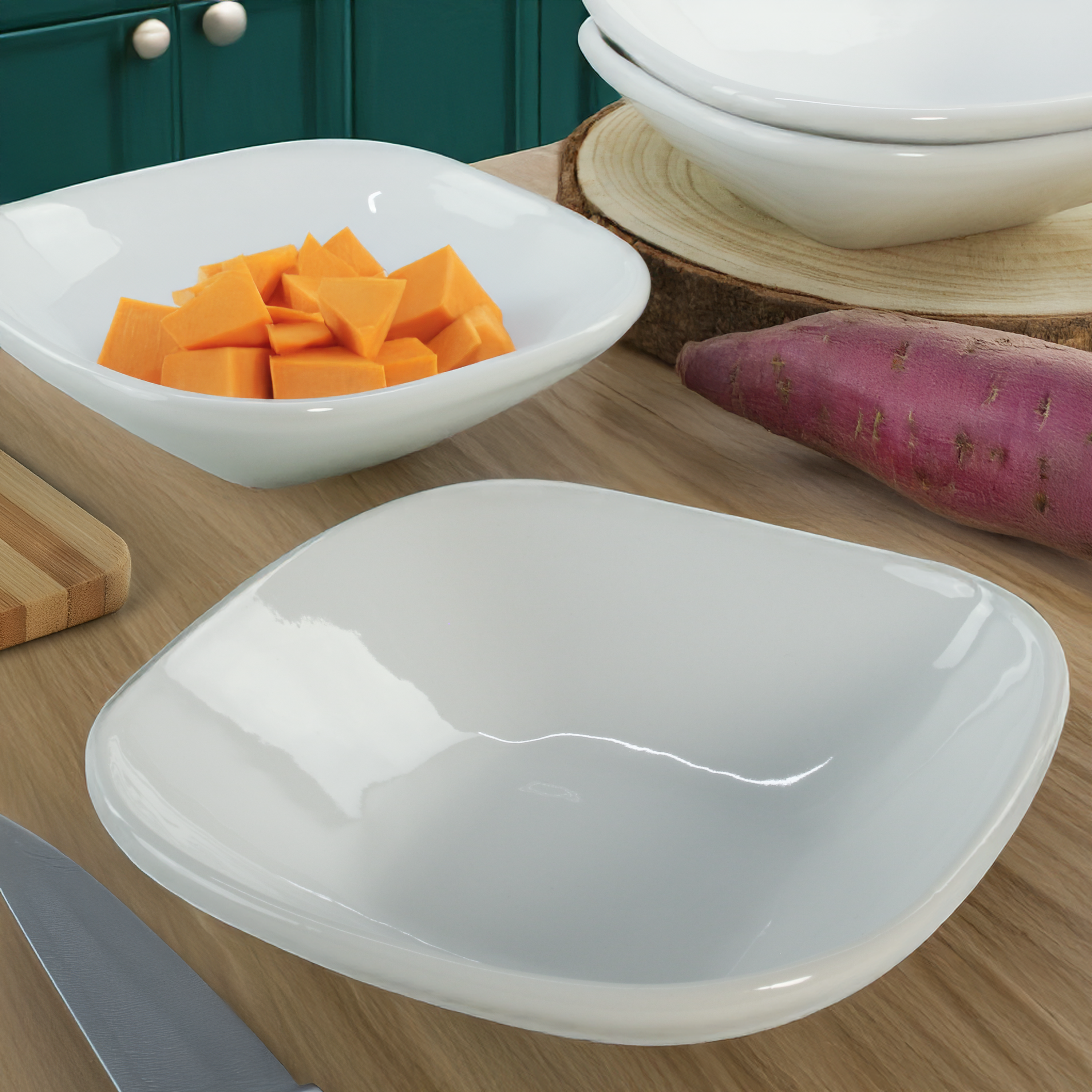 Impulse Square Dinner Bowls, Set of 4