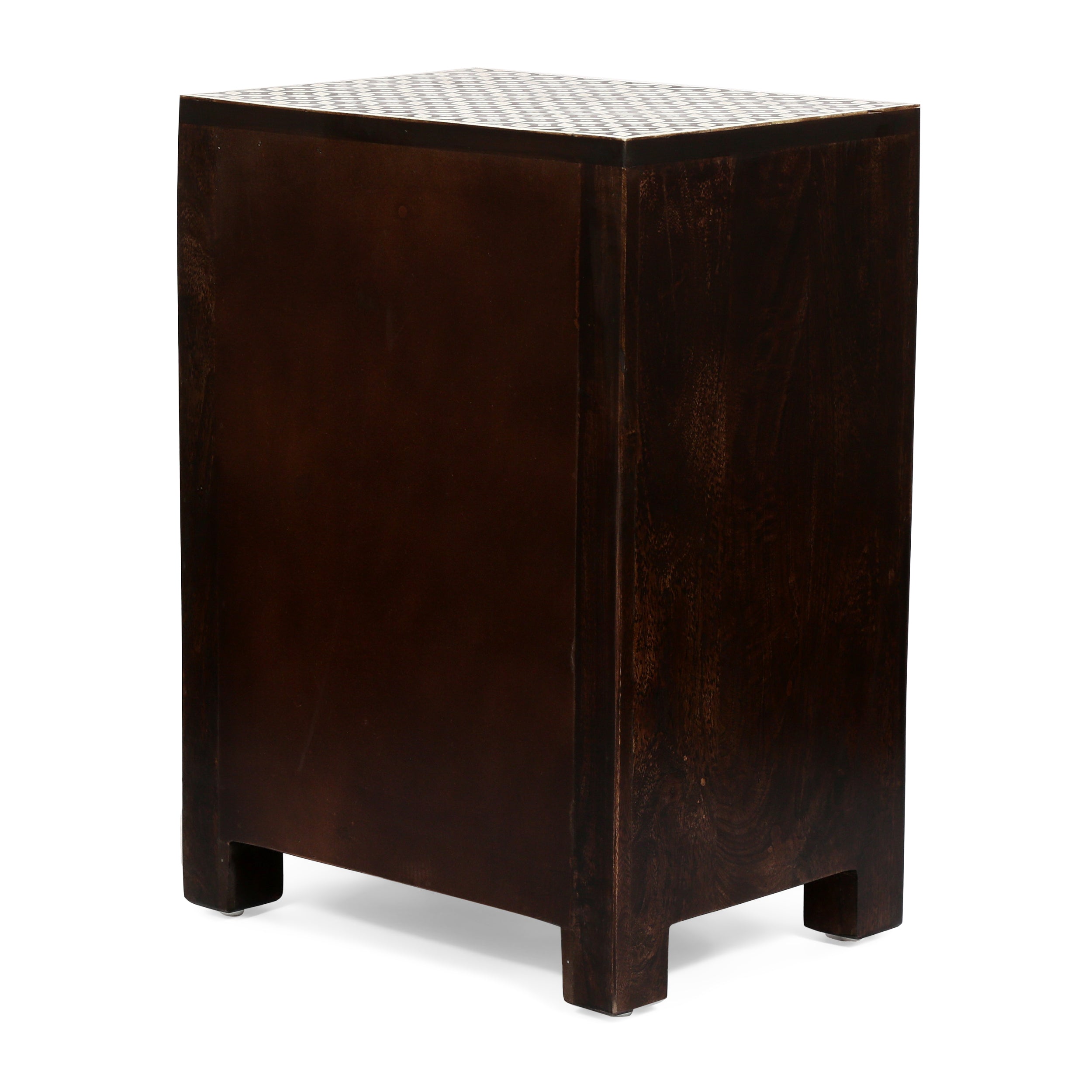 Wooden 3 Drawer Bone Fitted Nightstand