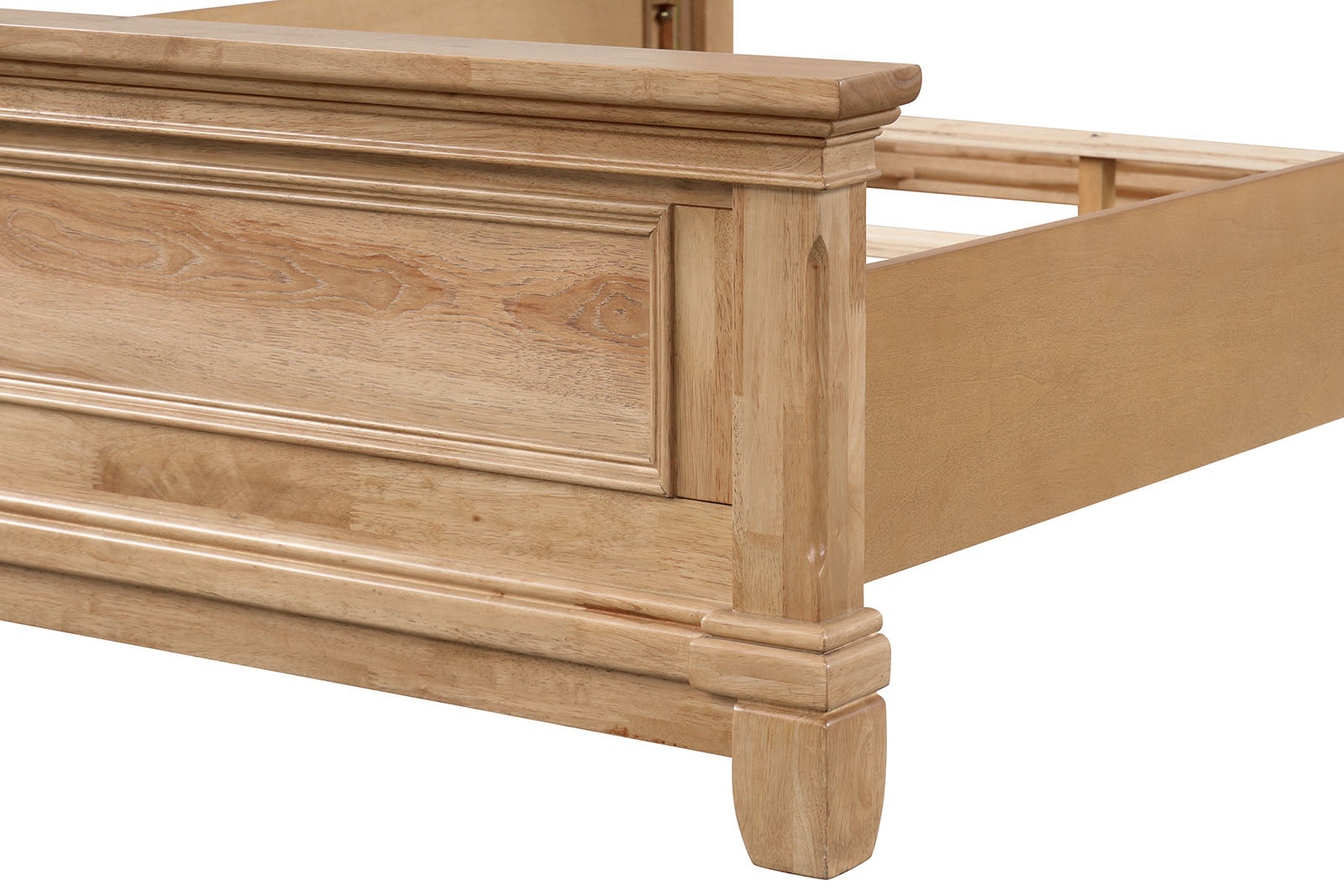 Kitsch Farmhouse Bed with Plank Headboard