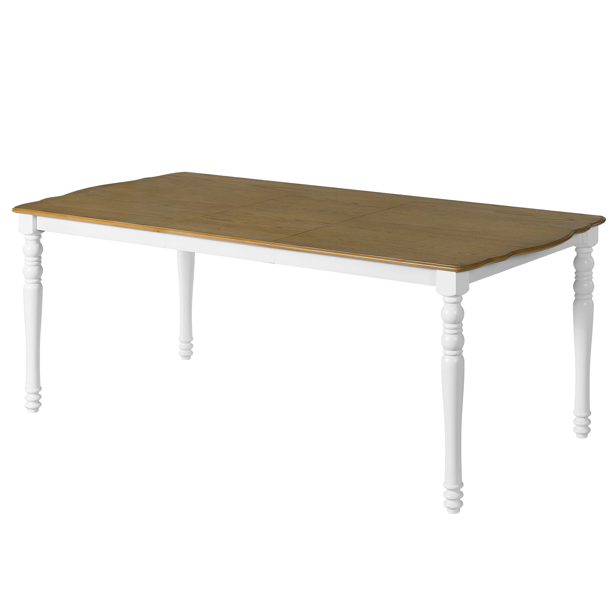 Rustic Farmhouse 7 Piece Dining Set with Turned Leg Extendable Dining Table